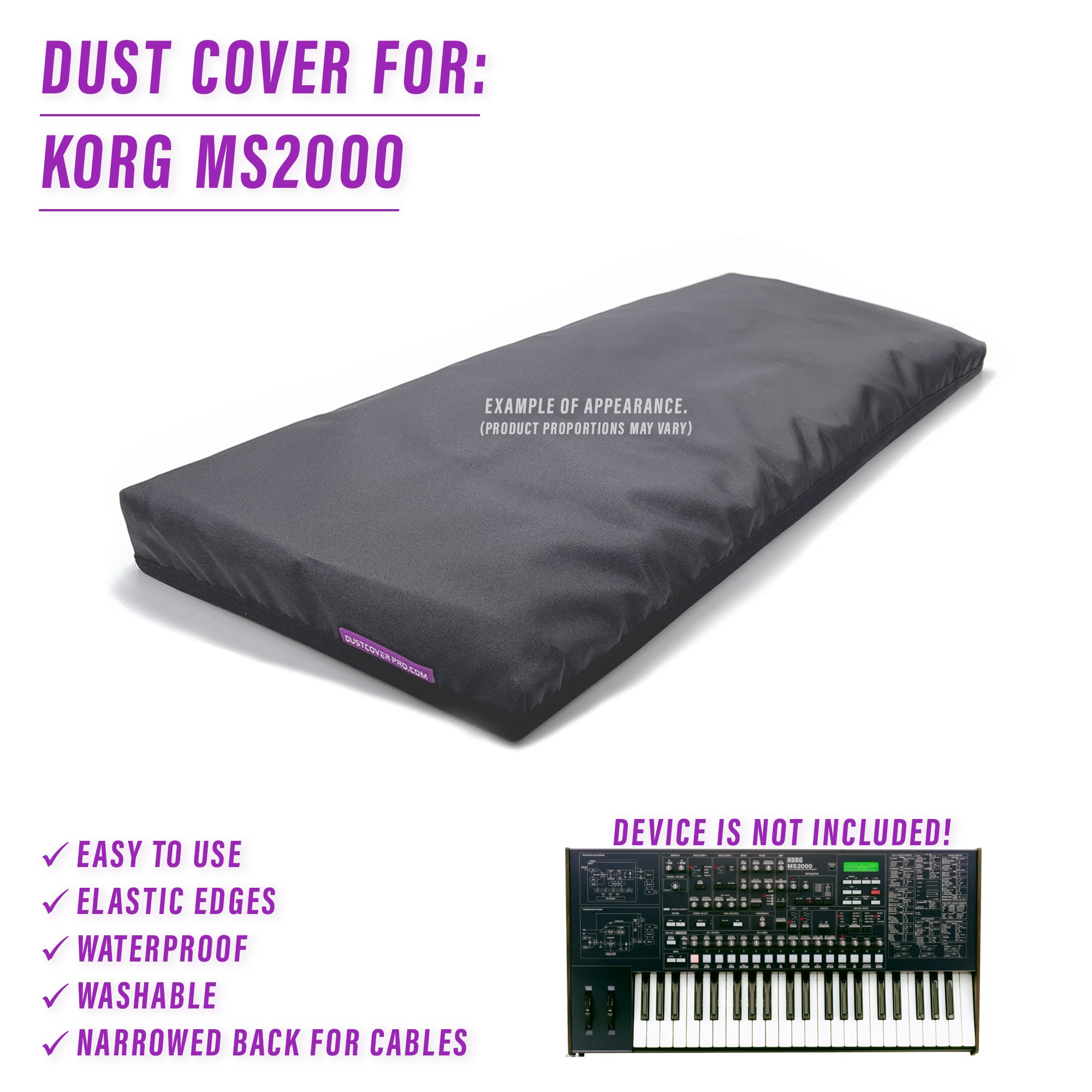 korg ms2000, dcp, dust cover, dustcoverpro