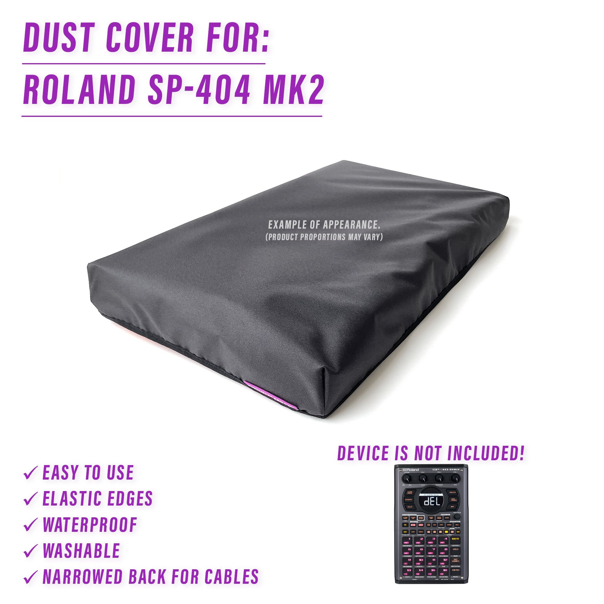 roland sp-404mkII sp 404 mk2, dcp, dust cover, dustcoverpro