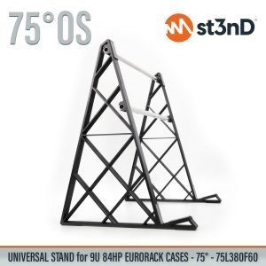 st3nD universal 3D printed stand for 9U 84hp Eurorack Cases, 75 degree, 75L380F60 (synth)