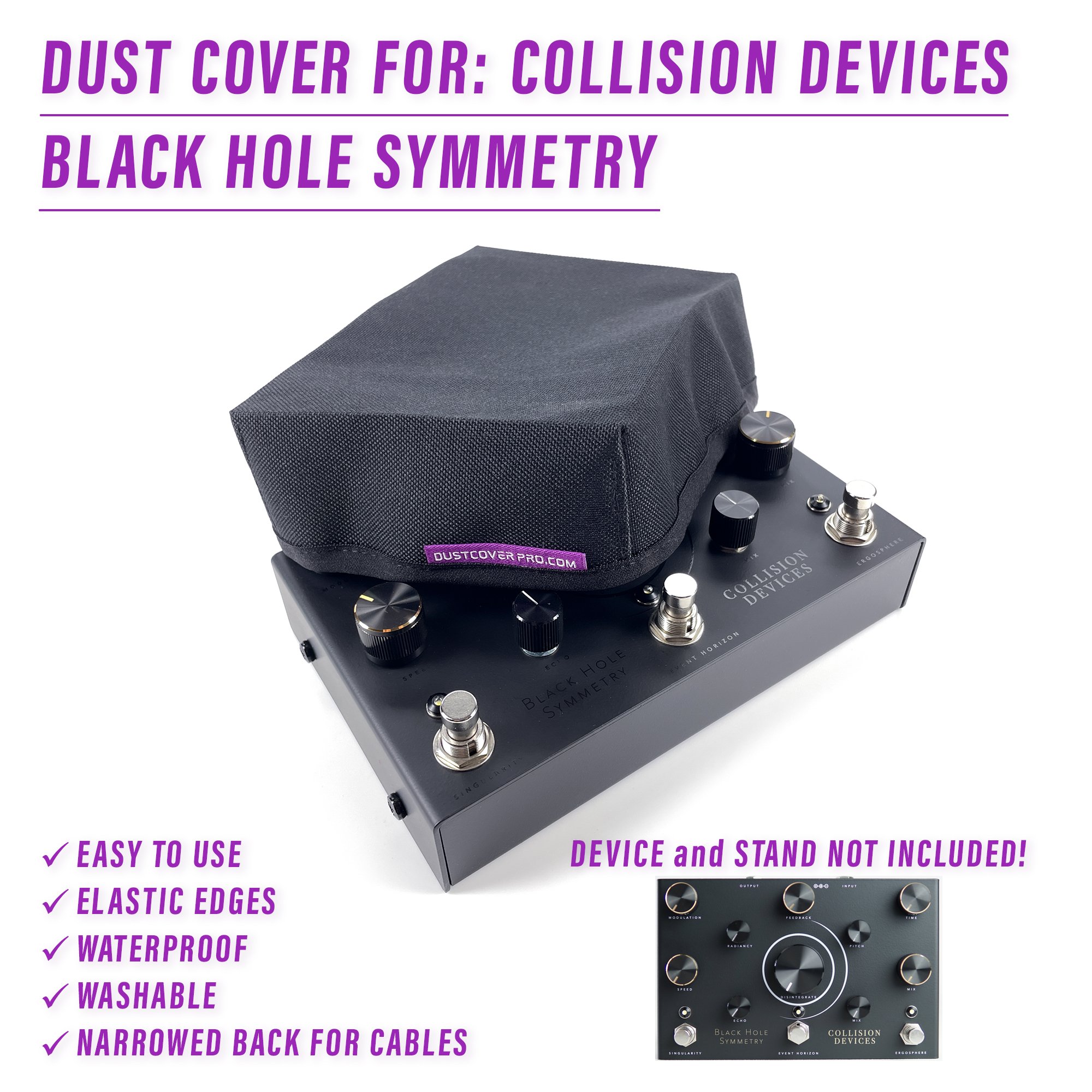 Collision Devices, Black Hole Symmetry, dcp DustCoverPro, dust cover
