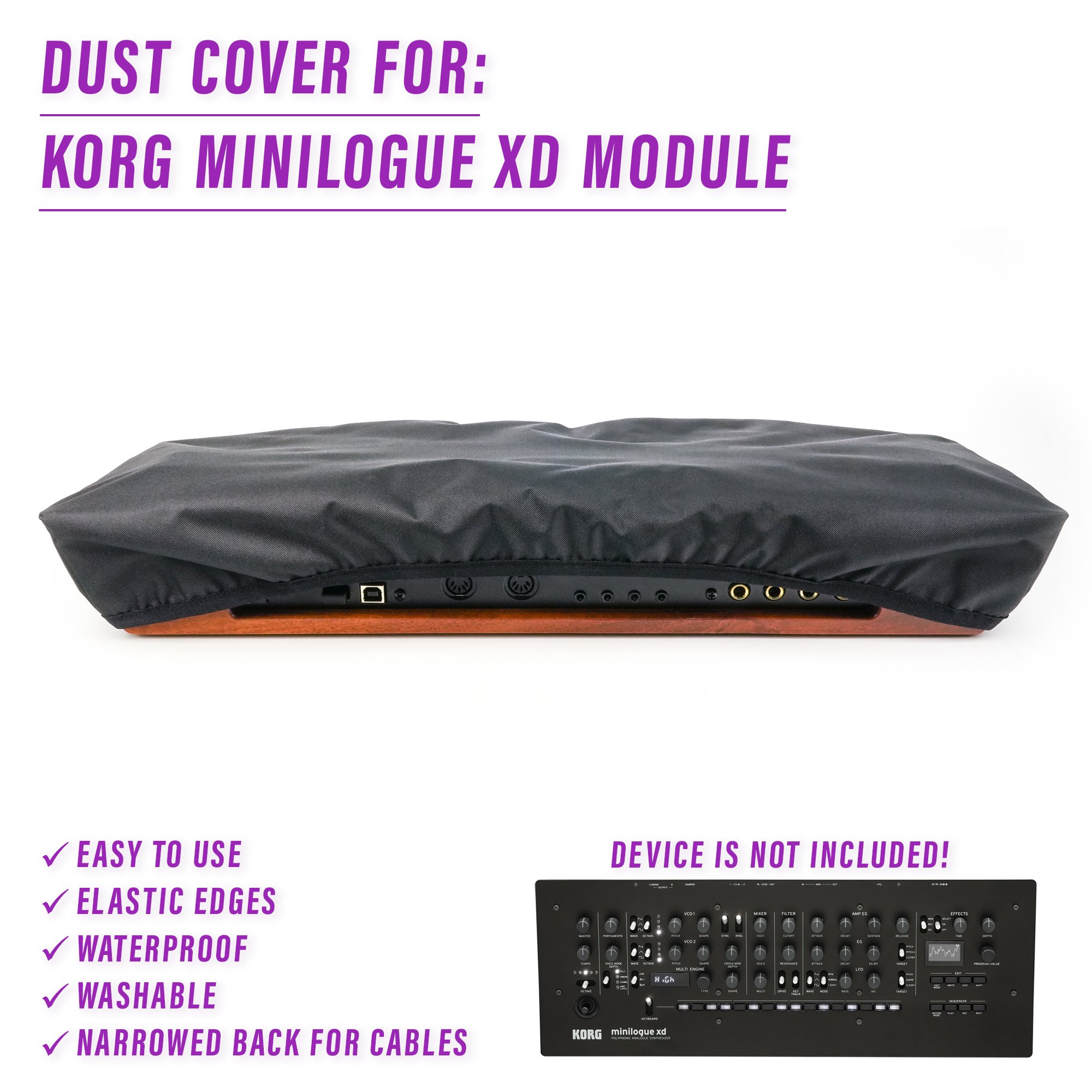 dust cover dustcover dustcoverpro elastic korg KORG Minilogue Minilogue XD MINILOGUE XD MODULE synth synth protection water resistant waterproof