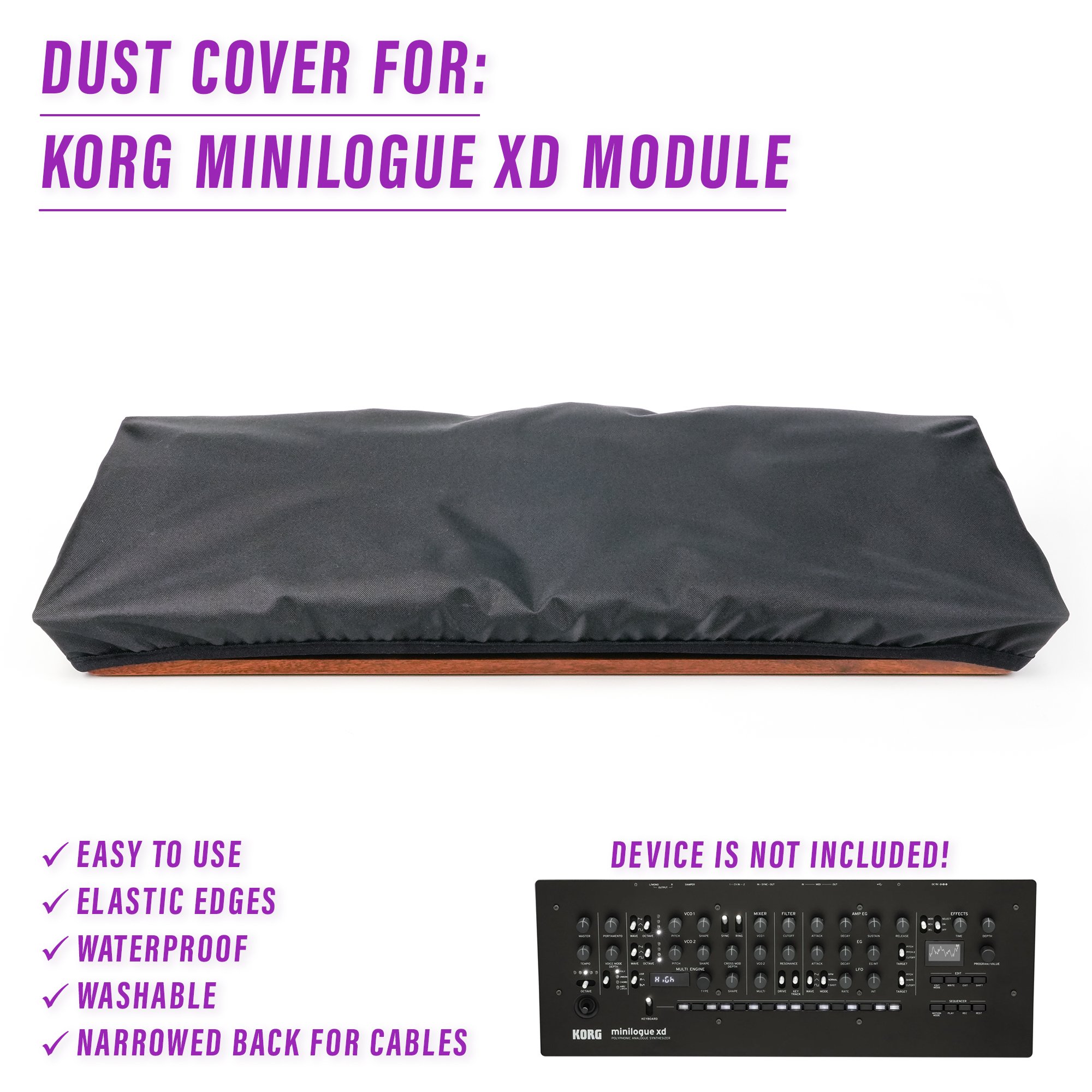 dust cover dustcover dustcoverpro elastic korg KORG Minilogue Minilogue XD MINILOGUE XD MODULE synth synth protection water resistant waterproof