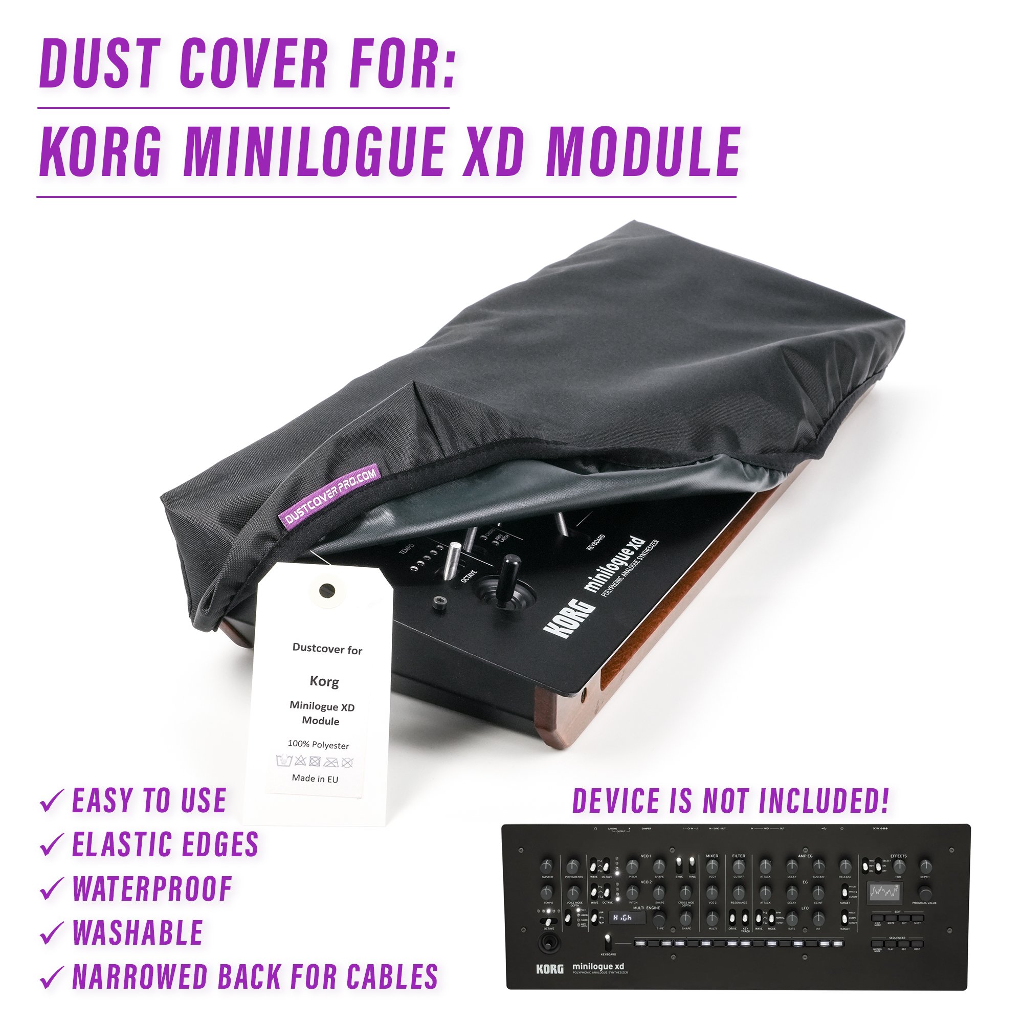 dust cover dustcover dustcoverpro elastic korg KORG Minilogue Minilogue XD MINILOGUE XD MODULE synth synth protection water resistant waterproof