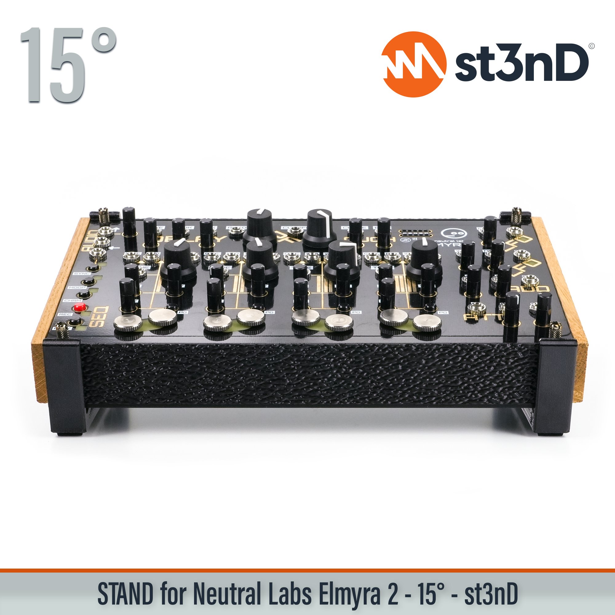 Neutral Labs Elmyra 2, drone synth, analog synth, diy eurorack, st3nd, desktop stand, elmyra stand