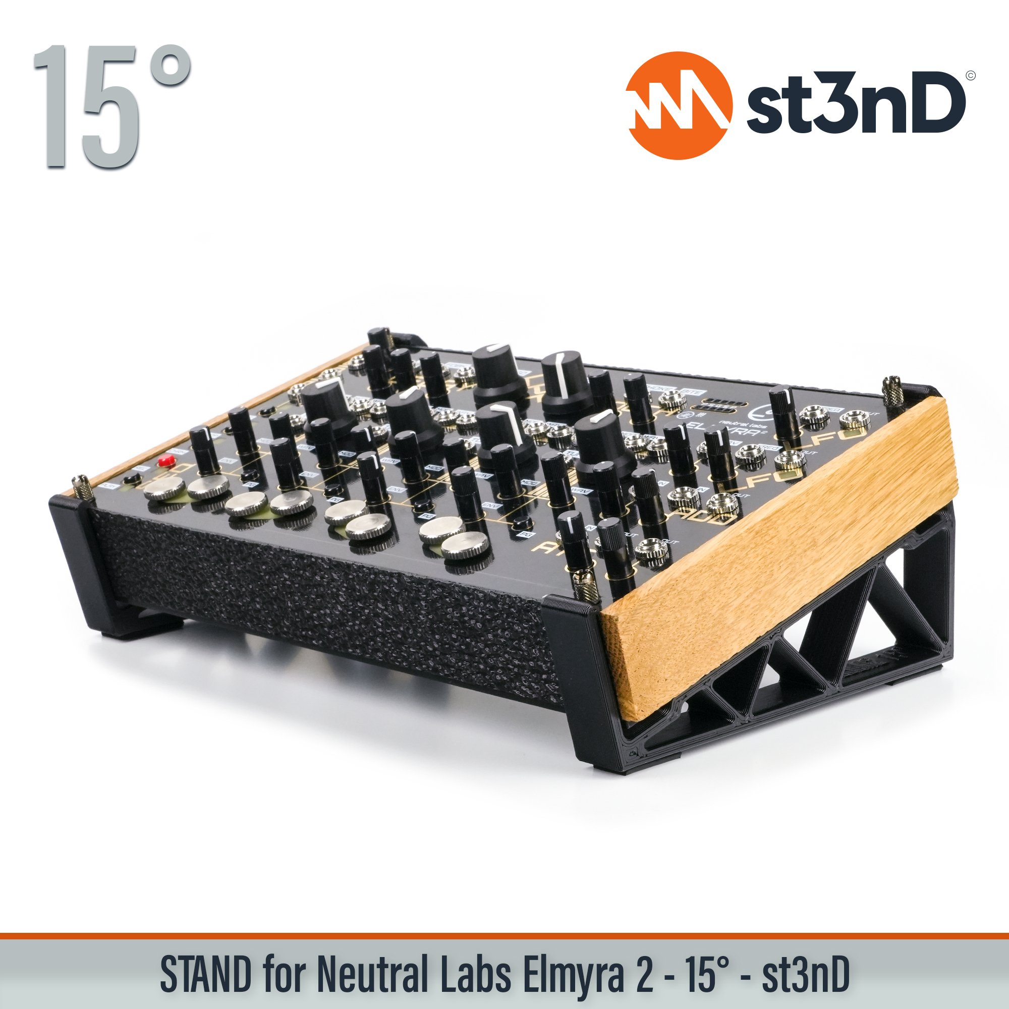 Neutral Labs Elmyra 2, drone synth, analog synth, diy eurorack, st3nd, desktop stand, elmyra stand
