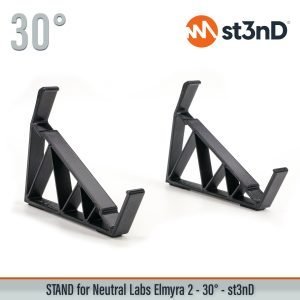 Close-up of the legs of the st3nD 3D printed stand for Neutral Labs Elmyra 2, 30 degree