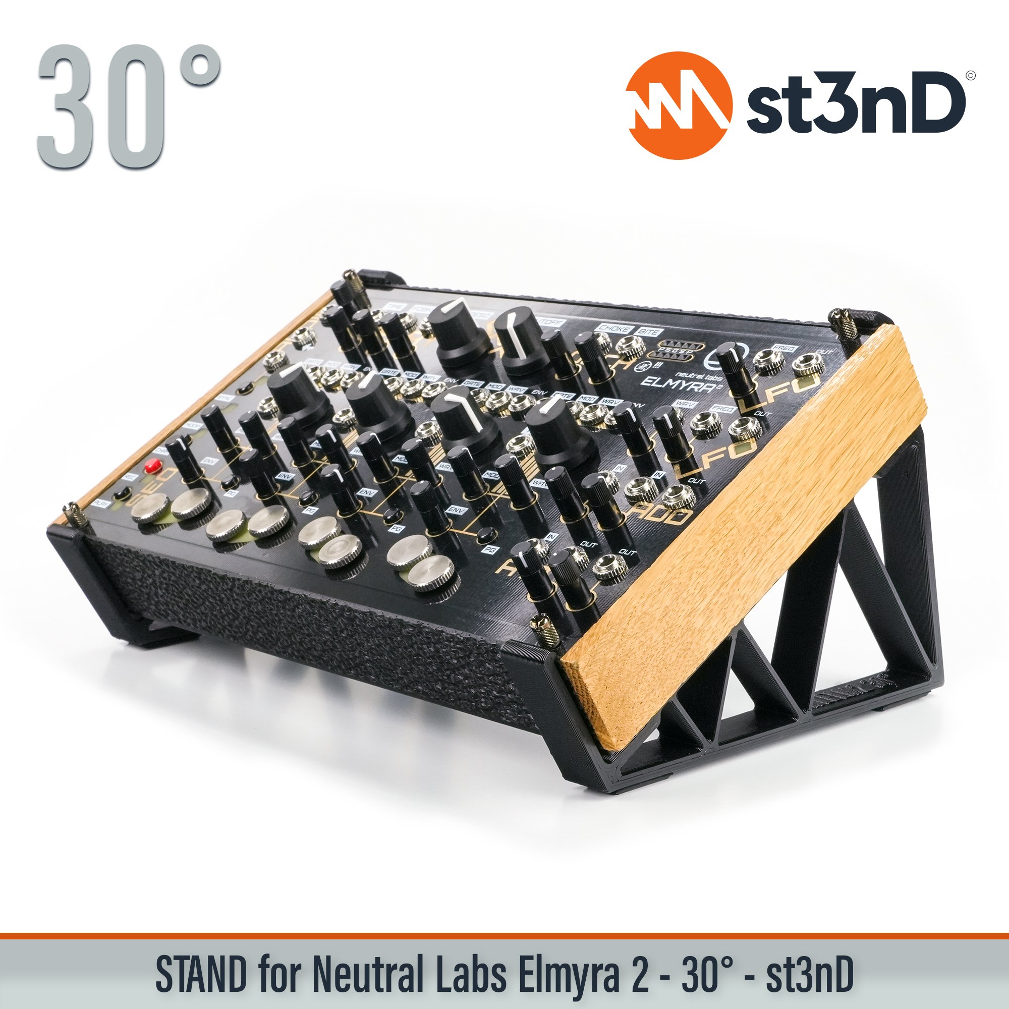Neutral Labs Elmyra 2, drone synth, analog synth, diy eurorack, st3nd, desktop stand, elmyra stand