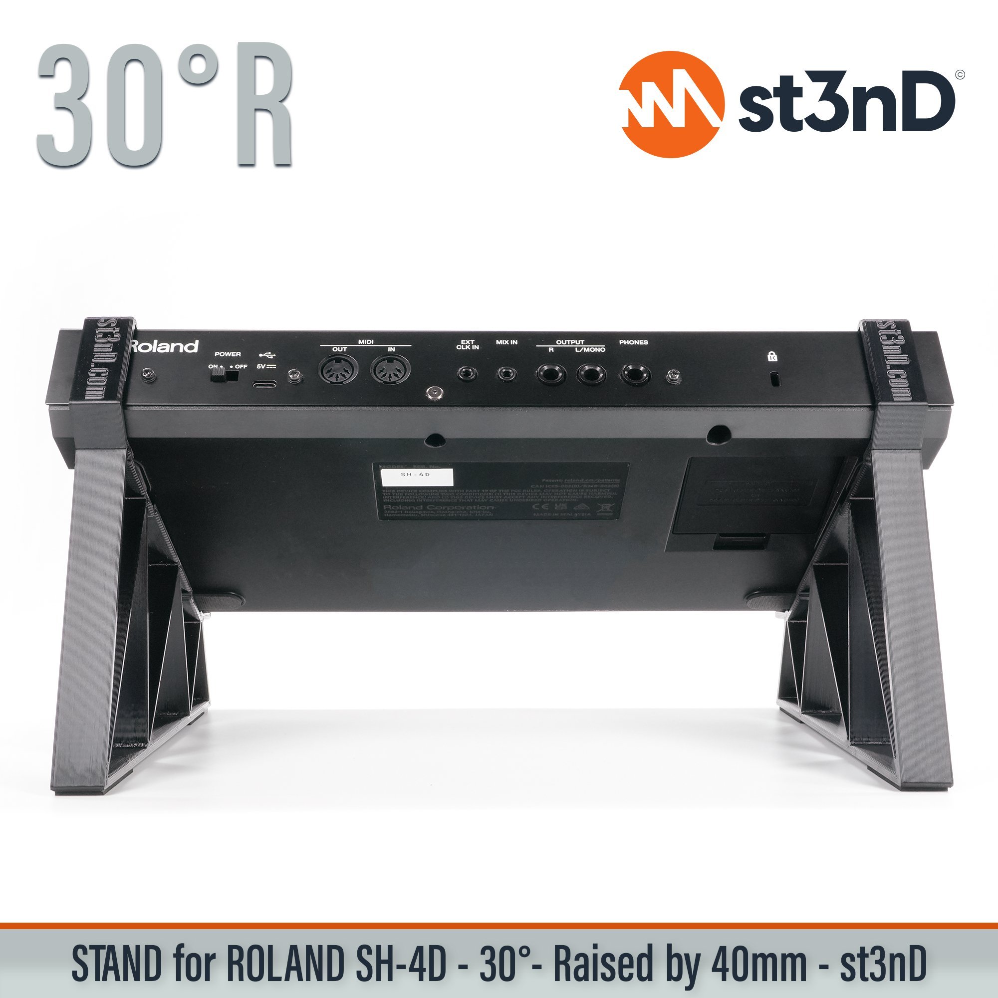 stand, st3nd, desktop stand, Roland SH-4d, SH4D, roland synth