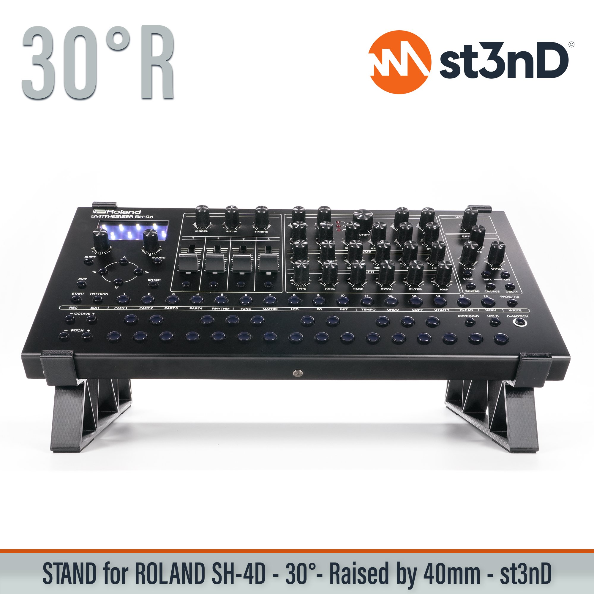 stand, st3nd, desktop stand, Roland SH-4d, SH4D, roland synth