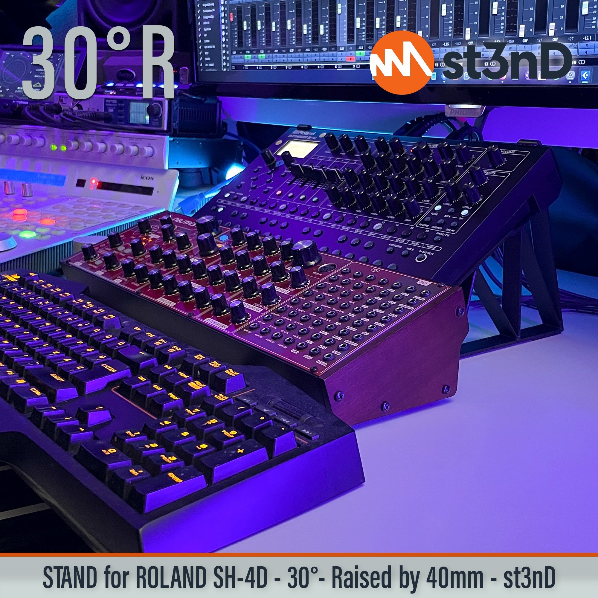 desktop stand desktop synth music production roland roland sh4d sequencer SH-4D st3nD stand strong studio gear sturdy