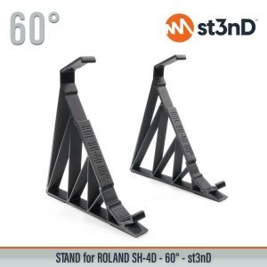 Close-up of the legs of the st3nD 3D printed stand for Roland SH-4D, 60 degree
