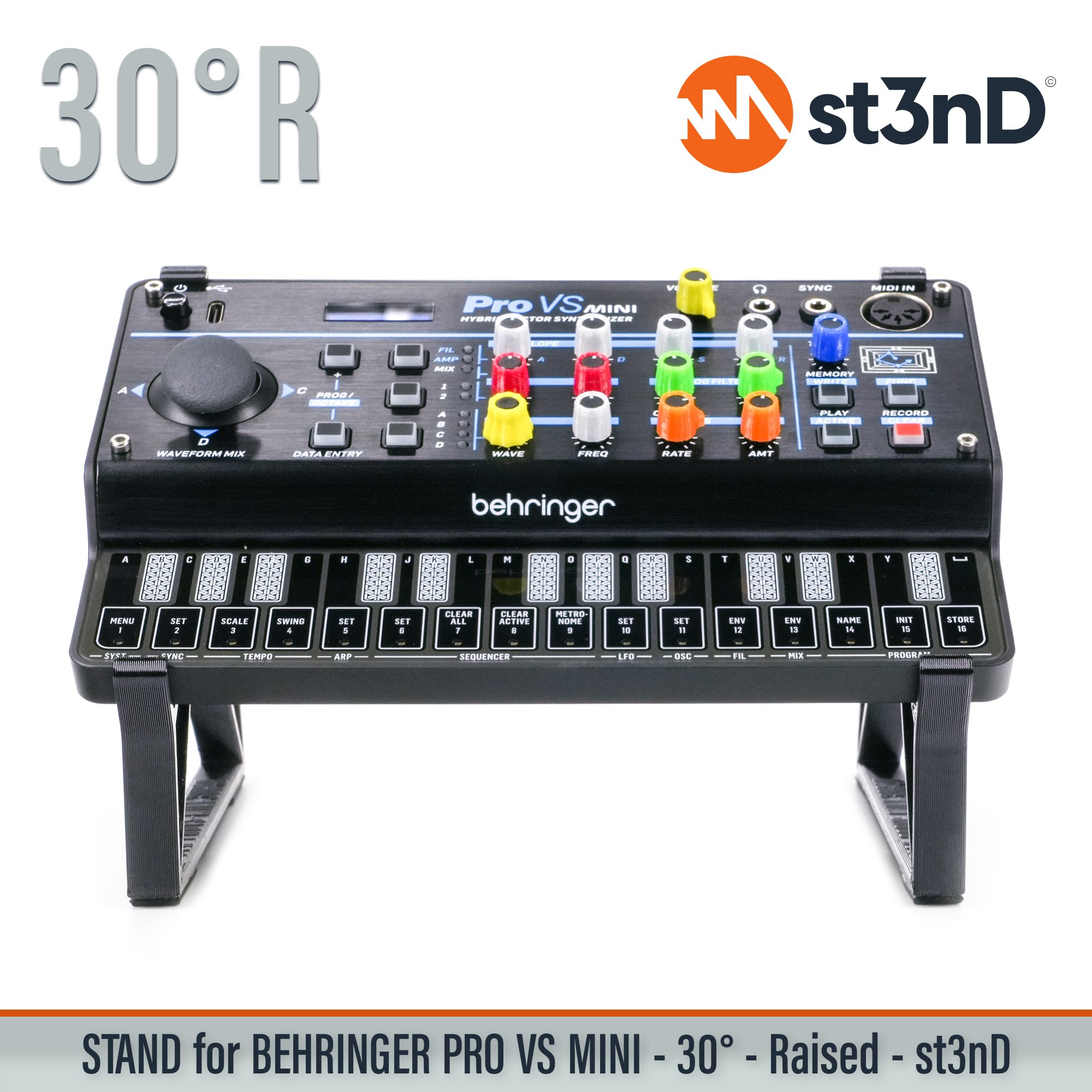 desktop stand music production st3nD stand strong studio gear sturdy BEHRINGER PRO VS MINI desktop synth behringer synth small synth