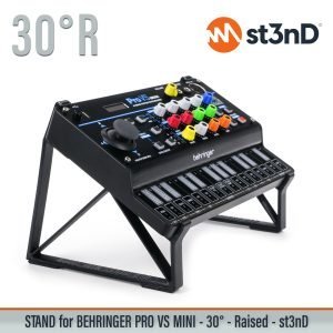 st3nD 3D printed stand for Behringer PRO VS / JT / Phara-O / UB-Xa / CZ-1 Mini, 30 degree, raised by 40 mm (small synth)