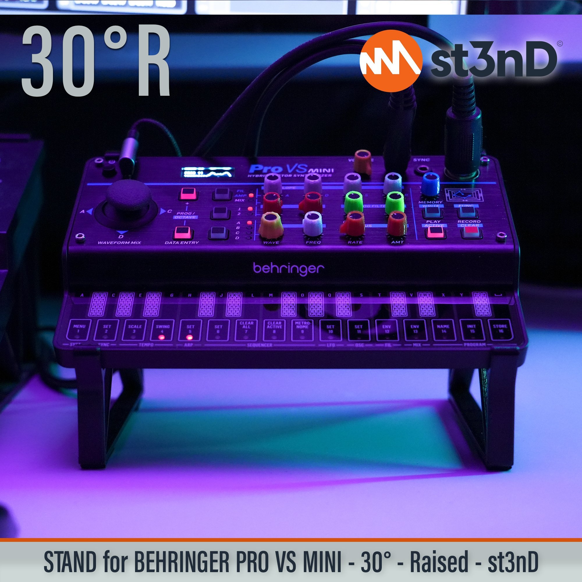 desktop stand music production st3nD stand strong studio gear sturdy BEHRINGER PRO VS MINI desktop synth behringer synth small synth