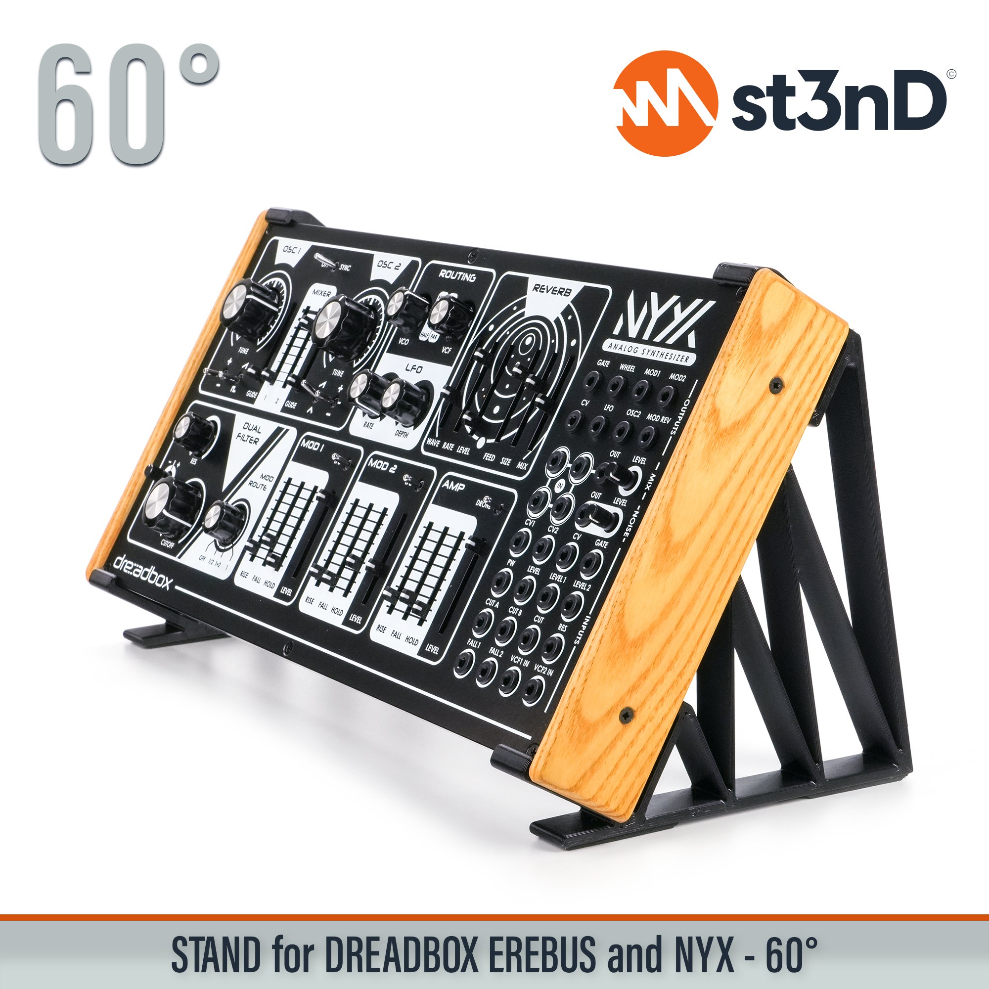 analog synth dreadbox dreadbox nyx drone synth erebus portable semi modular st3nD stable stand strong sturdy tilted