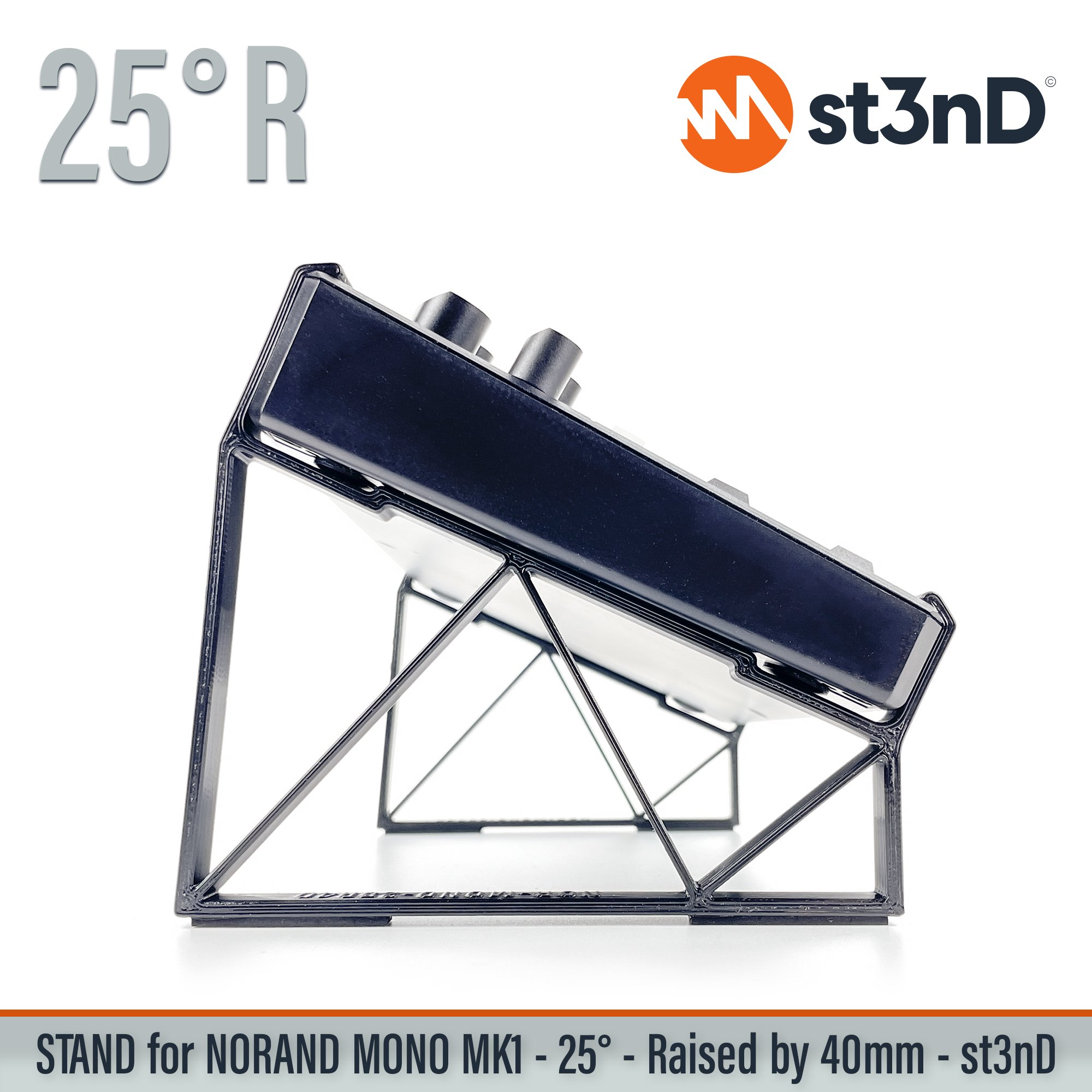 analog synth desktop stand desktop synth music production NORAND Mono Mk1 st3nD stand strong studio gear sturdy