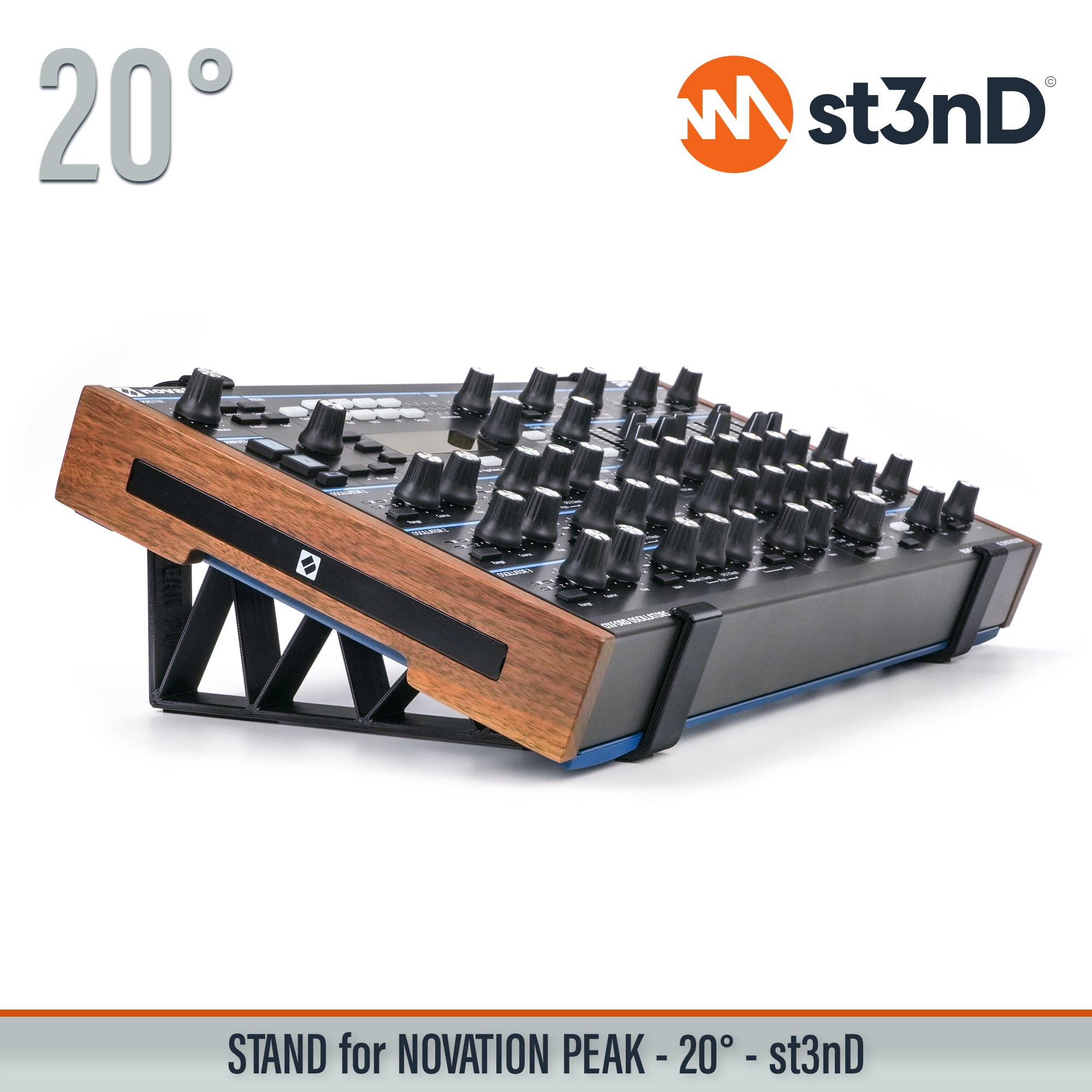 desktop synth digital synth novation Novation PEAK portable st3nD stable stand standalone synth strong sturdy tilted