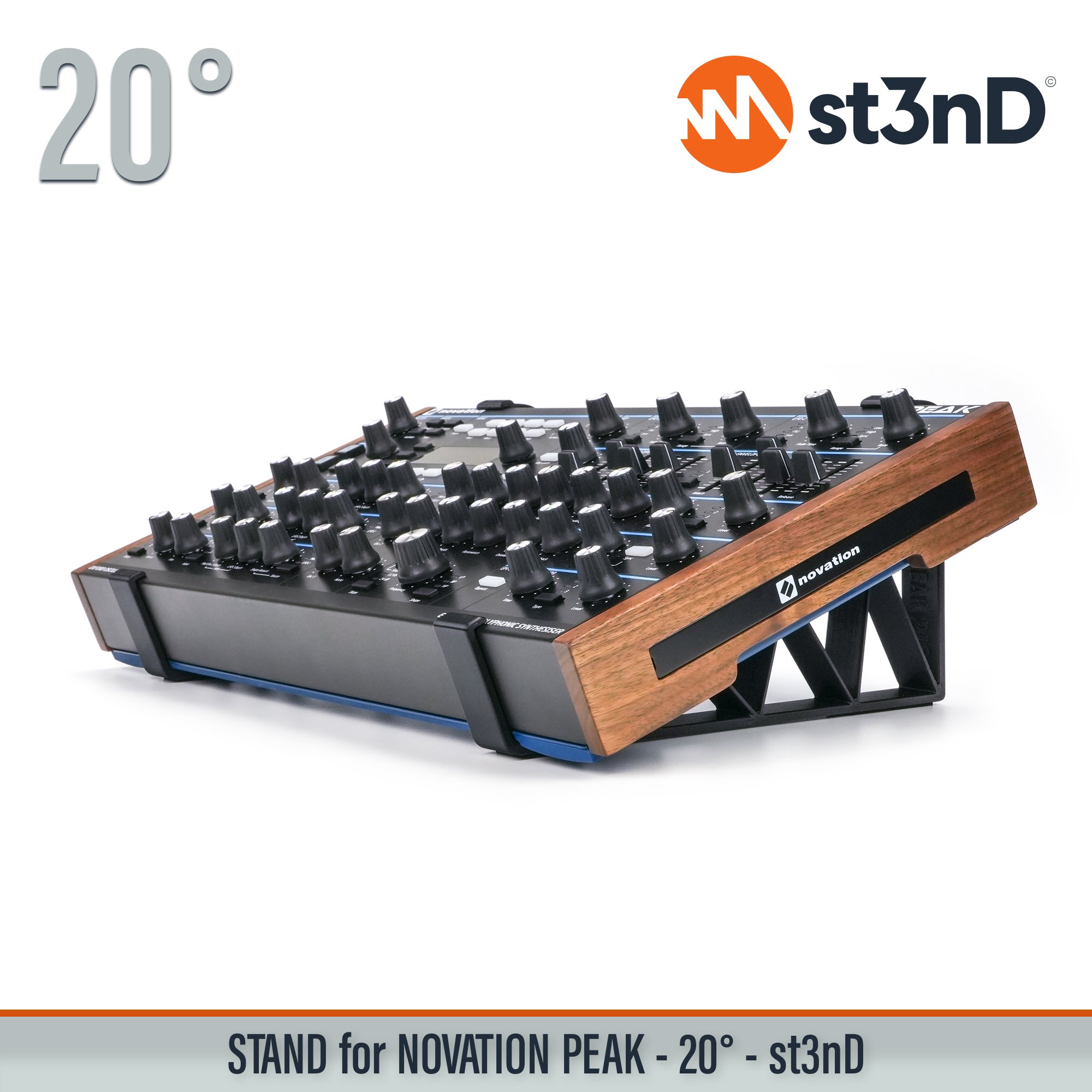 desktop synth digital synth novation Novation PEAK portable st3nD stable stand standalone synth strong sturdy tilted