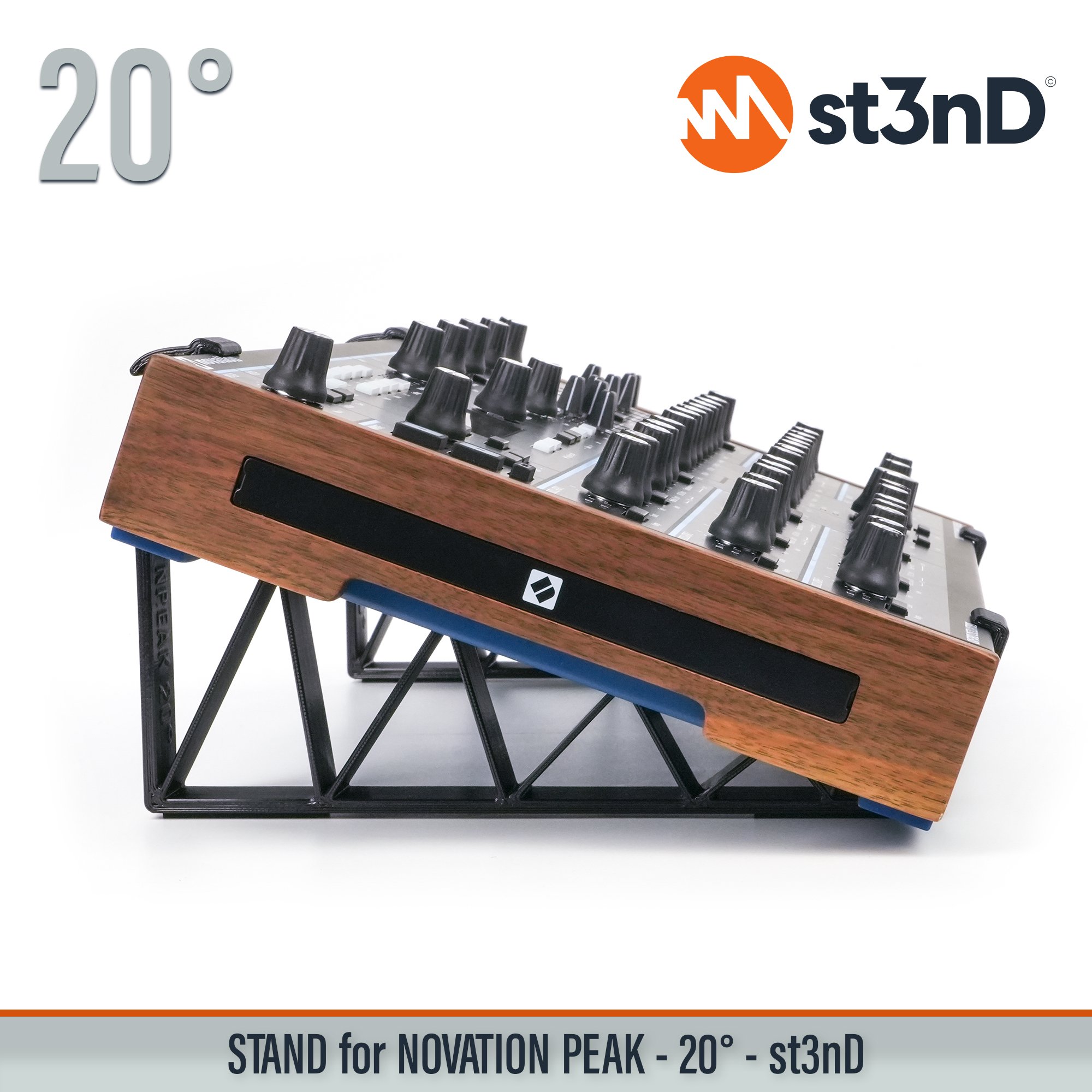desktop synth digital synth novation Novation PEAK portable st3nD stable stand standalone synth strong sturdy tilted