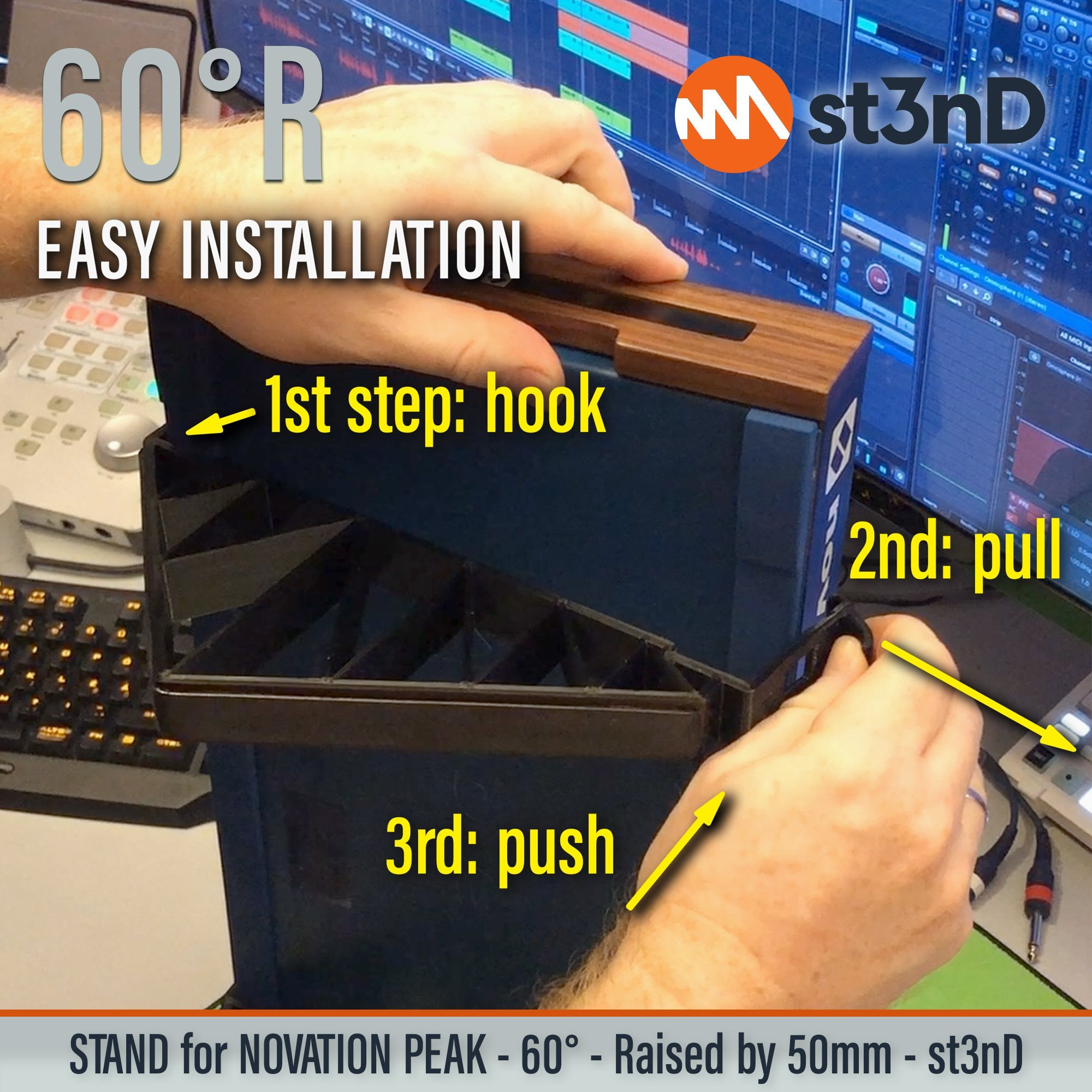 portable st3nD stable stand strong sturdy tilted digital synth Novation Novation Peak standalone synth desktop synth