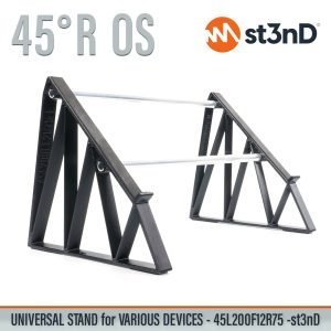 st3nD universal 3D printed stand for Synths / Controllers / FX, 45 degree, raised, open style, 45l200f12r75