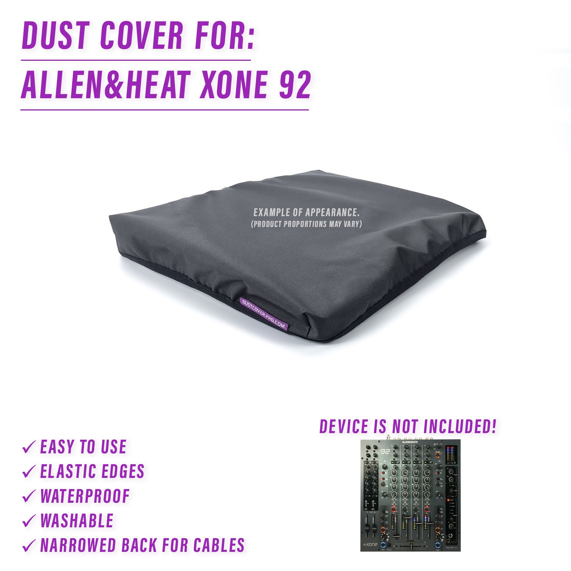 dust cover dustcover dustcoverpro elastic synth protection water resistant waterproof Allen & Heat Xone:92 xone 92