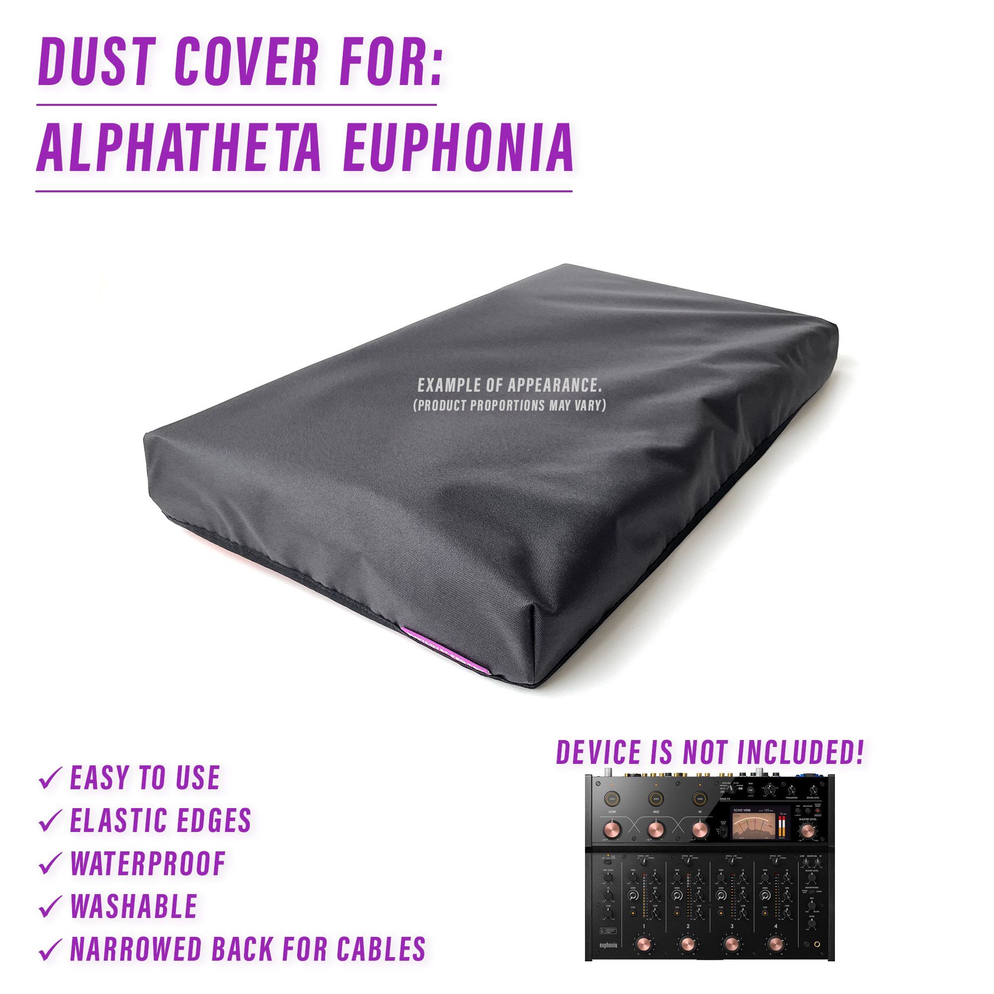 alphatheta euphonia dust cover dustcover dustcoverpro elastic synth protection water resistant waterproof AlphaTheta