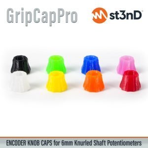 st3nD GripCapPro, Encoder Knob Cap Set for 6mm Knurled Shaft Potentiometers (20 pcs) (DIY synth)