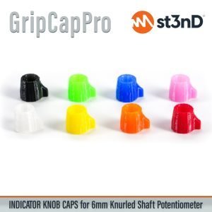 st3nD GripCapPro, Indicator Knob Cap Set for 6mm Knurled Shaft Potentiometers (20 pcs) (DIY synth)