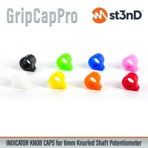 st3nD GripCapPro, Indicator Knob Cap Set for 6mm Knurled Shaft Potentiometers (20 pcs) (DIY synth)