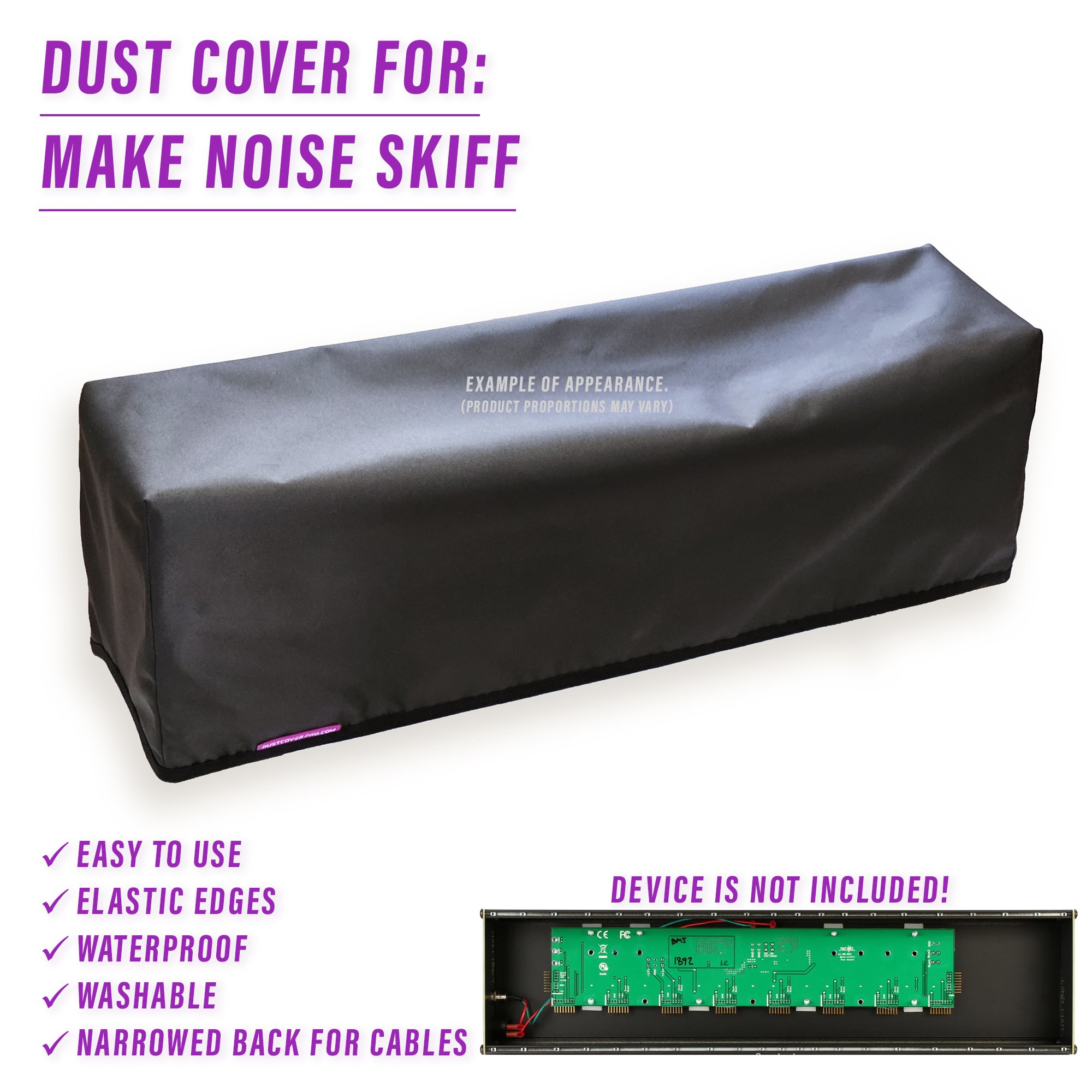 decksaver dust cover dustcover dustcoverpro elastic synth synth protection water resistant waterproof MAKE NOISE SKIFF MAKE NOISE EURORACK 104 HP CASE EURORACK CASE