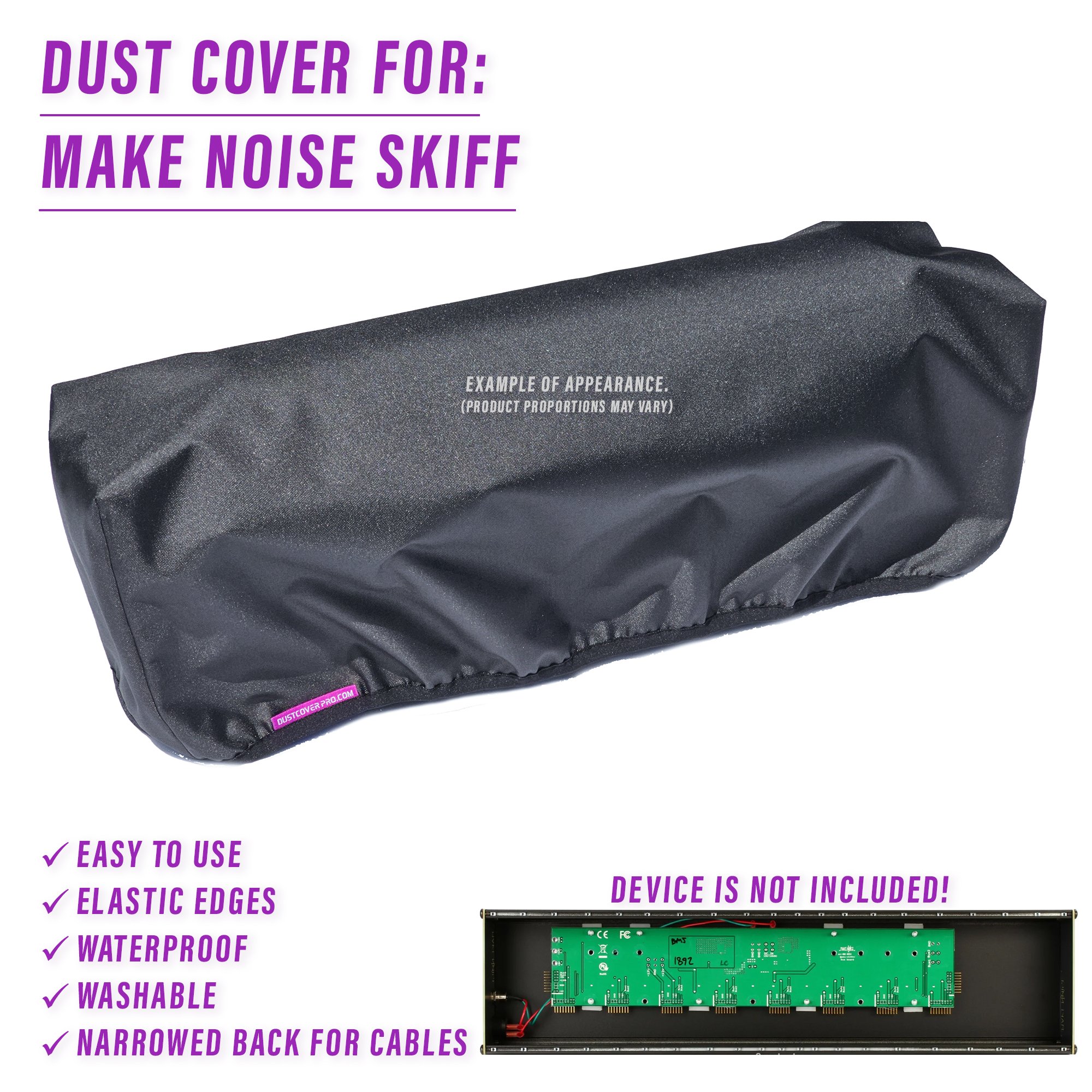 decksaver dust cover dustcover dustcoverpro elastic synth synth protection water resistant waterproof MAKE NOISE SKIFF MAKE NOISE EURORACK 104 HP CASE EURORACK CASE