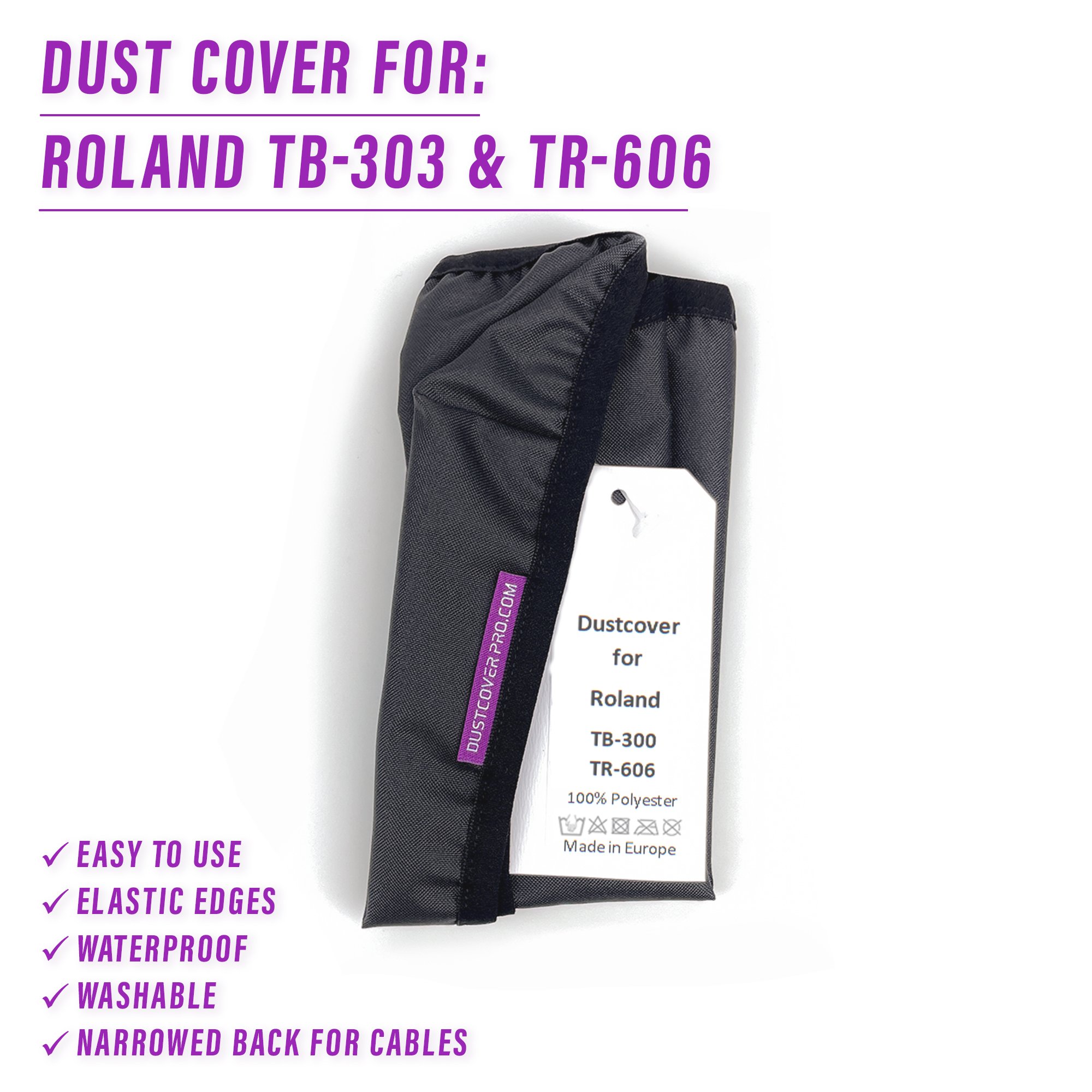 dust cover dustcover dustcoverpro elastic Roland TR-606 synth protection water resistant waterproof Roland Tb-303 tb 303 tr 606
