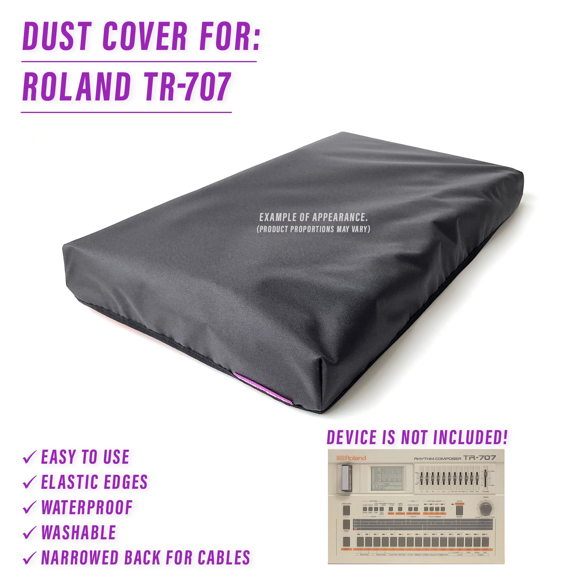 dust cover dustcover dustcoverpro elastic synth protection water resistant waterproof Roland TR-707