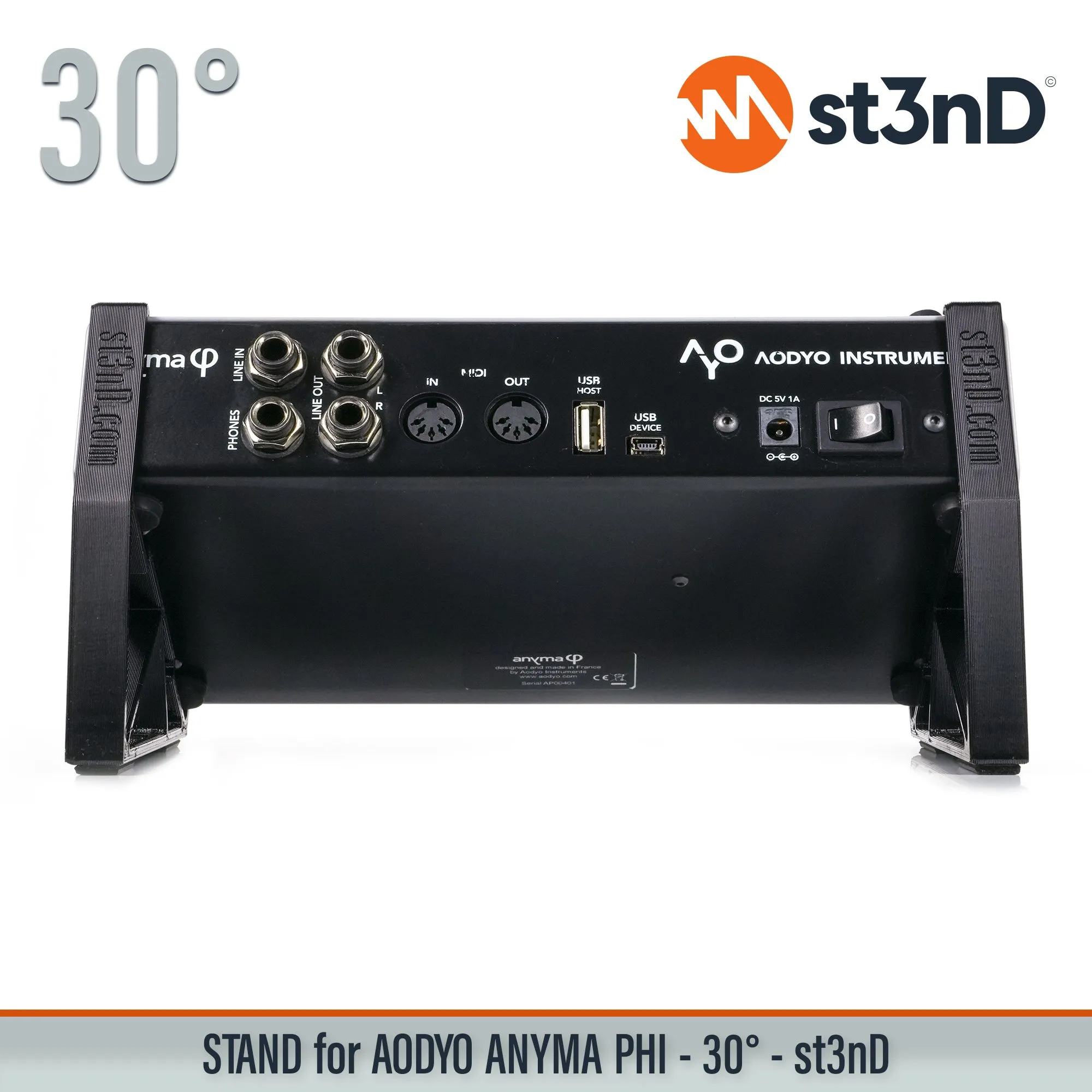 AODYO INSTRUMENTS Physical modelling synthesis portable semi modular st3nD stable stand STAND for AODYO ANYMA PHI strong sturdy tilted
