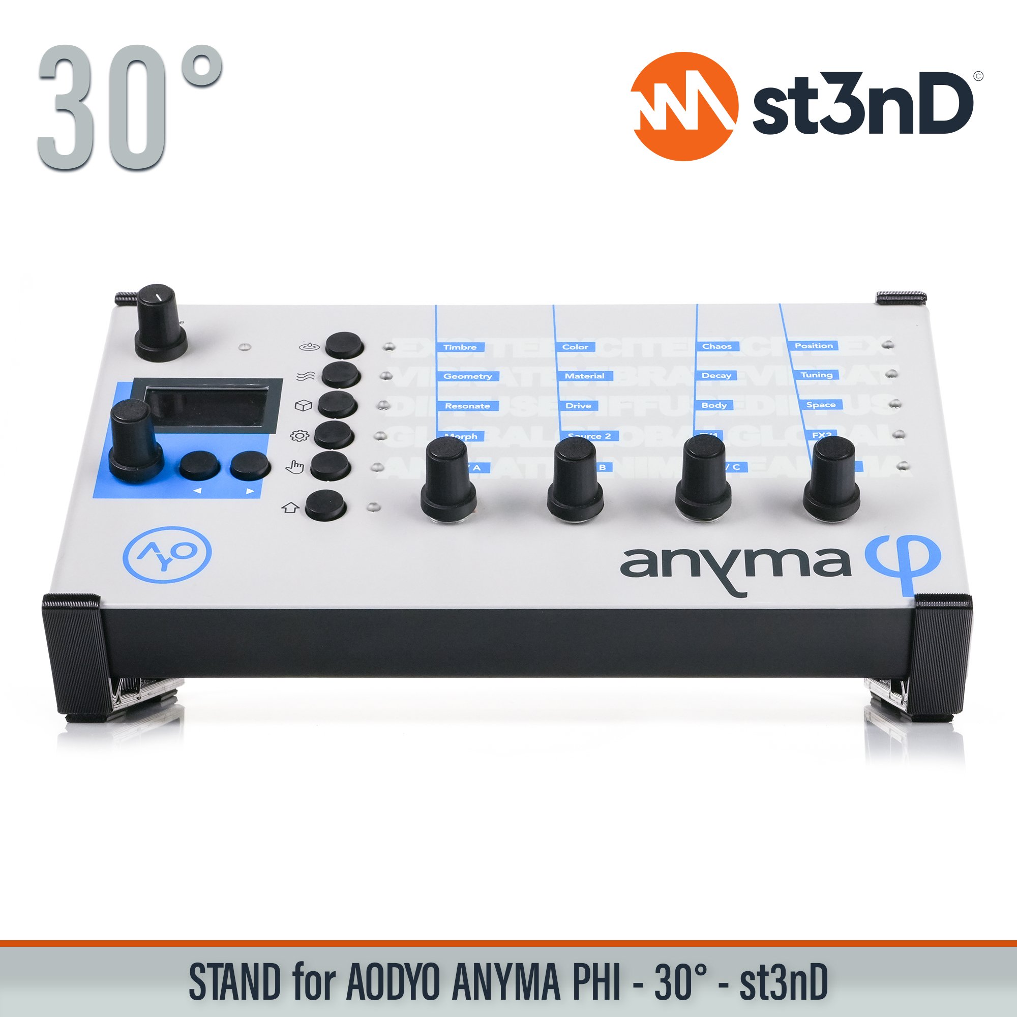 AODYO INSTRUMENTS Physical modelling synthesis portable semi modular st3nD stable stand STAND for AODYO ANYMA PHI strong sturdy tilted