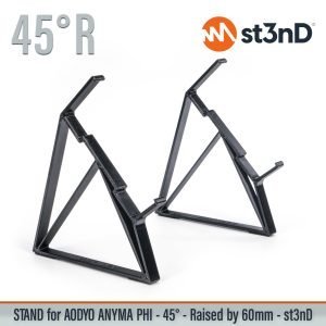 Close-up of the legs of the st3nD 3D printed stand for Aodyo Anyma Phi, 45 degree, raised by 60 mm