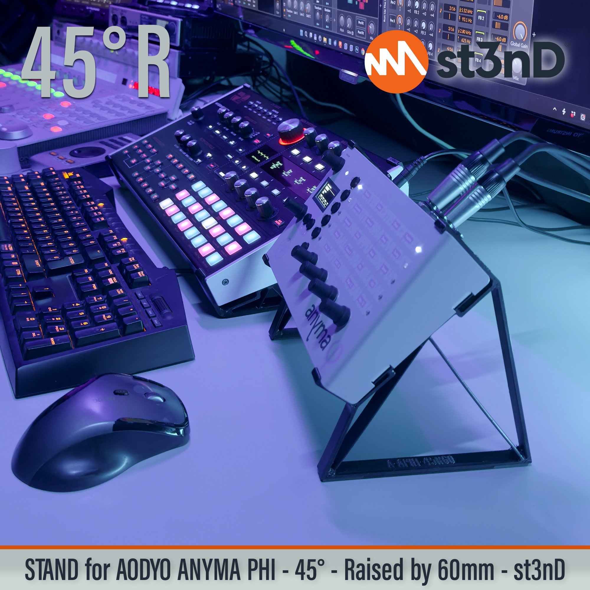 AODYO INSTRUMENTS Physical modelling synthesis portable semi modular st3nD stable stand STAND for AODYO ANYMA PHI strong sturdy tilted