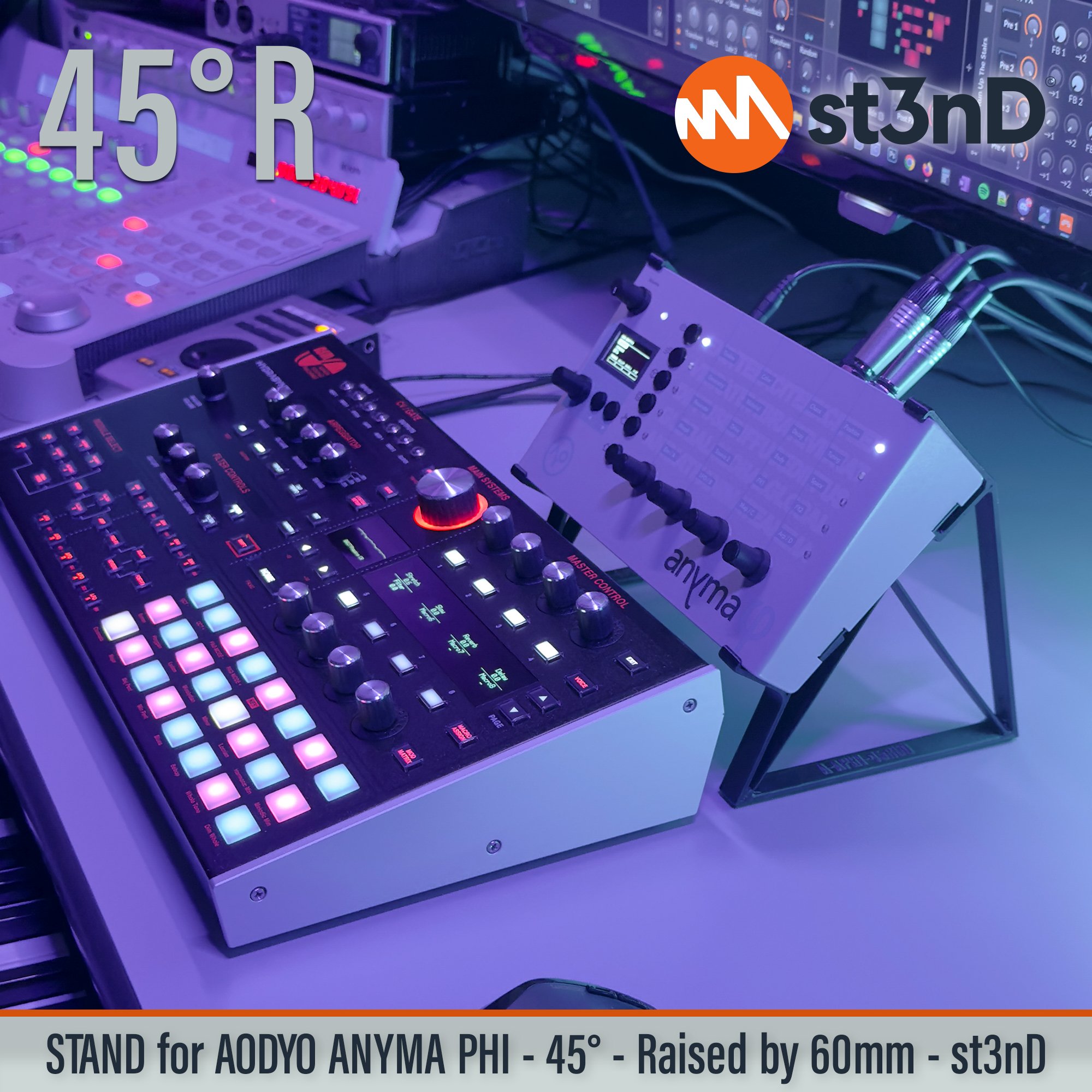 AODYO INSTRUMENTS Physical modelling synthesis portable semi modular st3nD stable stand STAND for AODYO ANYMA PHI strong sturdy tilted