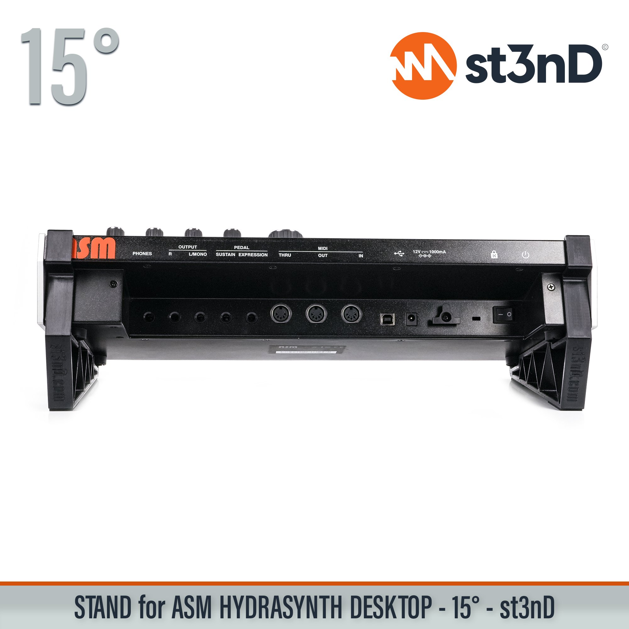 portable semi modular st3nD stable stand strong sturdy tilted ASM HYDRASYNTH DESKTOP digital synth