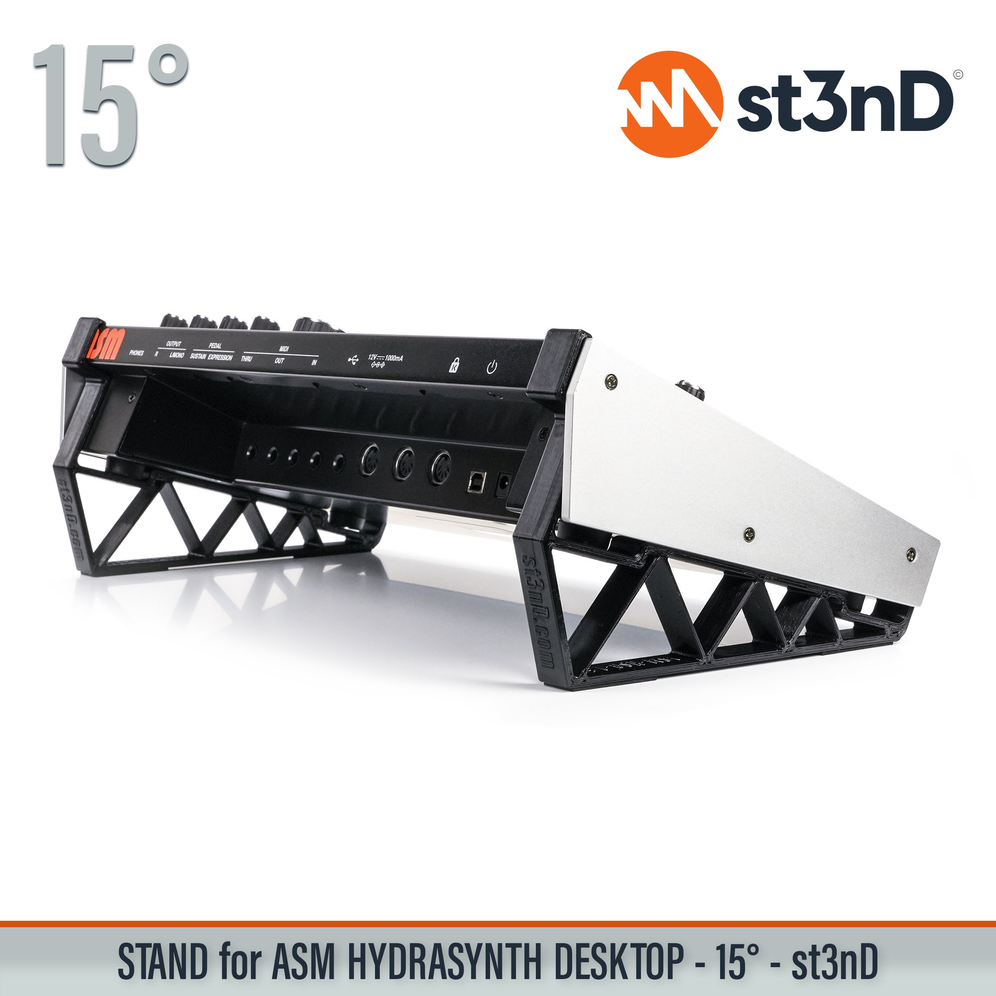 portable semi modular st3nD stable stand strong sturdy tilted ASM HYDRASYNTH DESKTOP digital synth