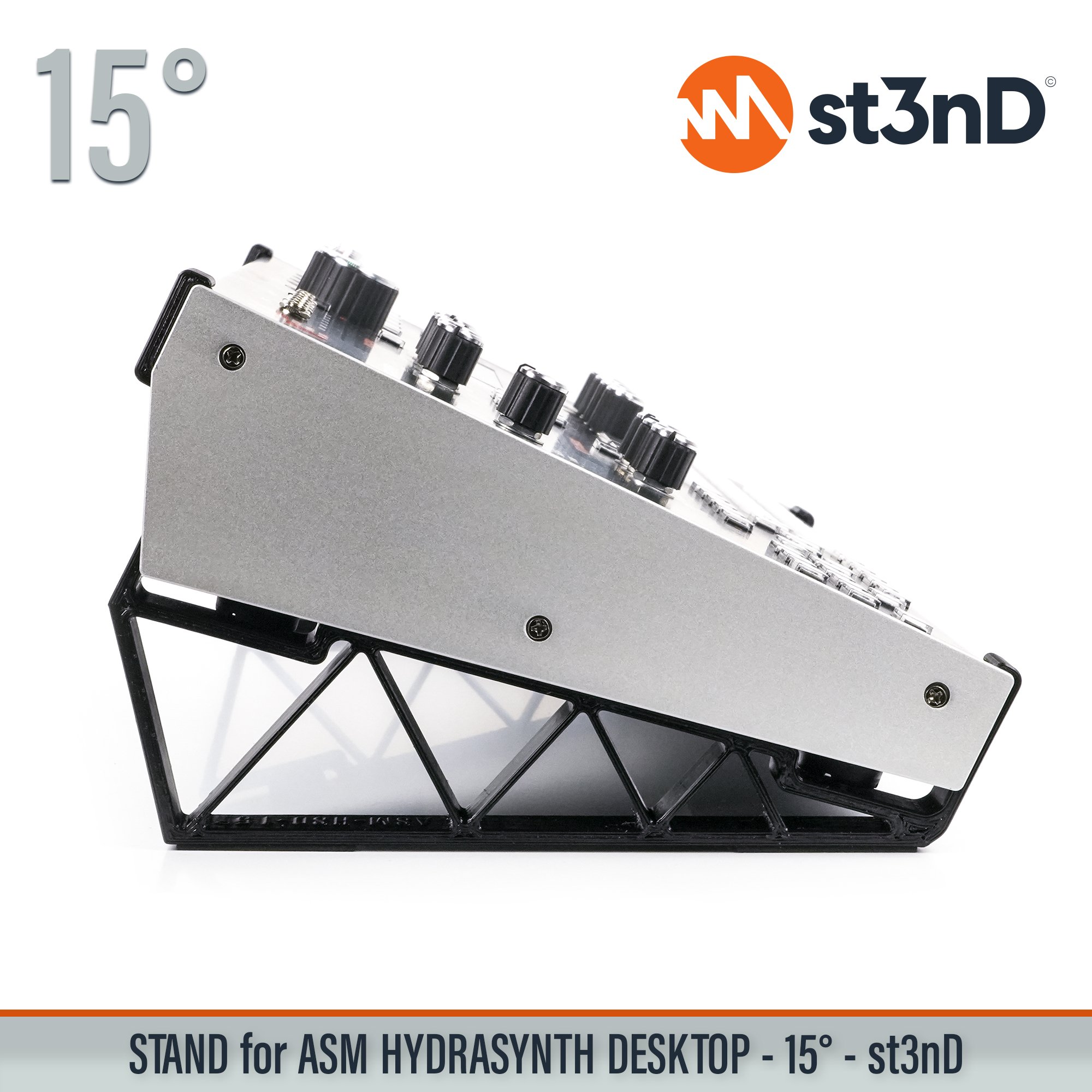 portable semi modular st3nD stable stand strong sturdy tilted ASM HYDRASYNTH DESKTOP digital synth
