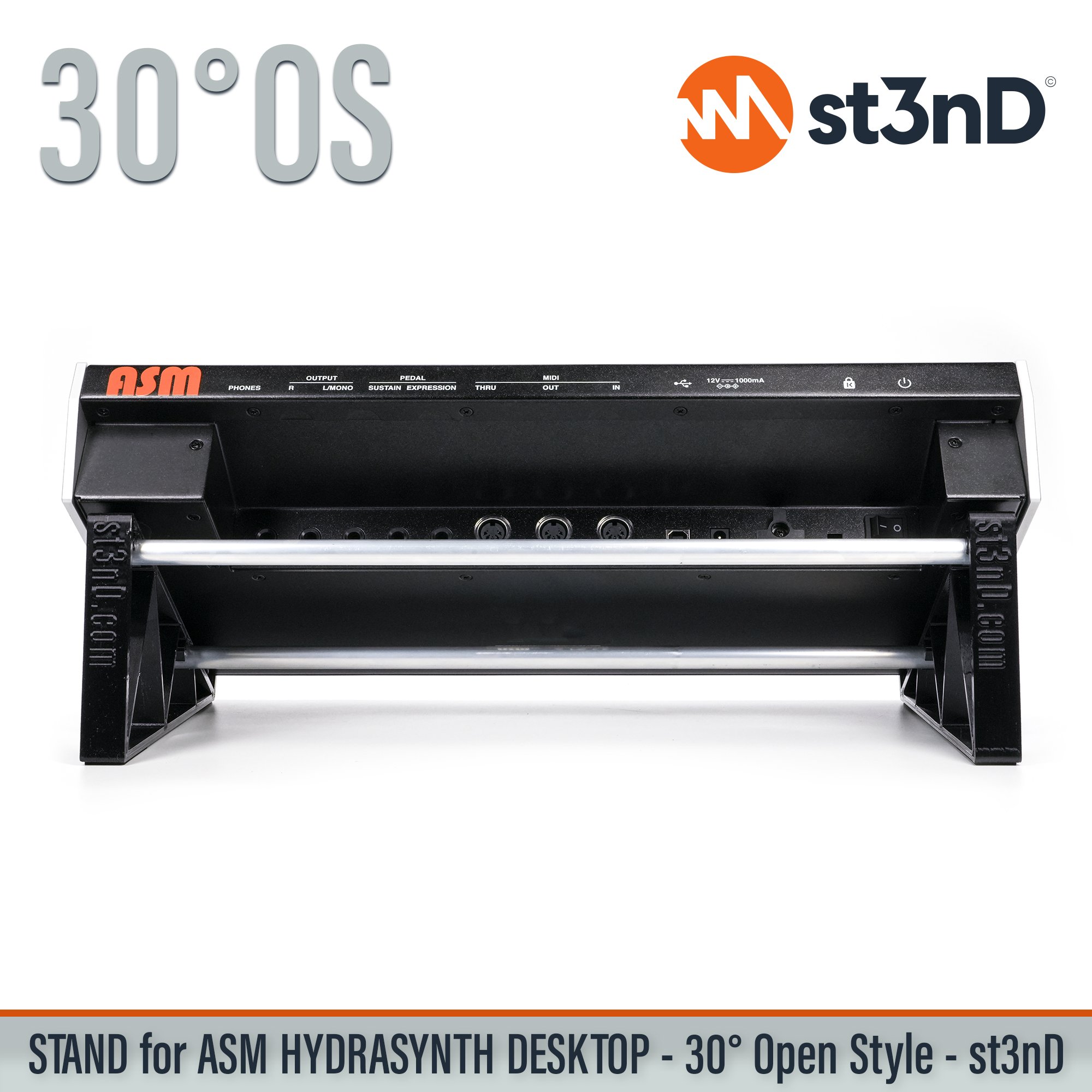 ASM HYDRASYNTH DESKTOP digital synth portable semi modular st3nD stable stand strong sturdy tilted