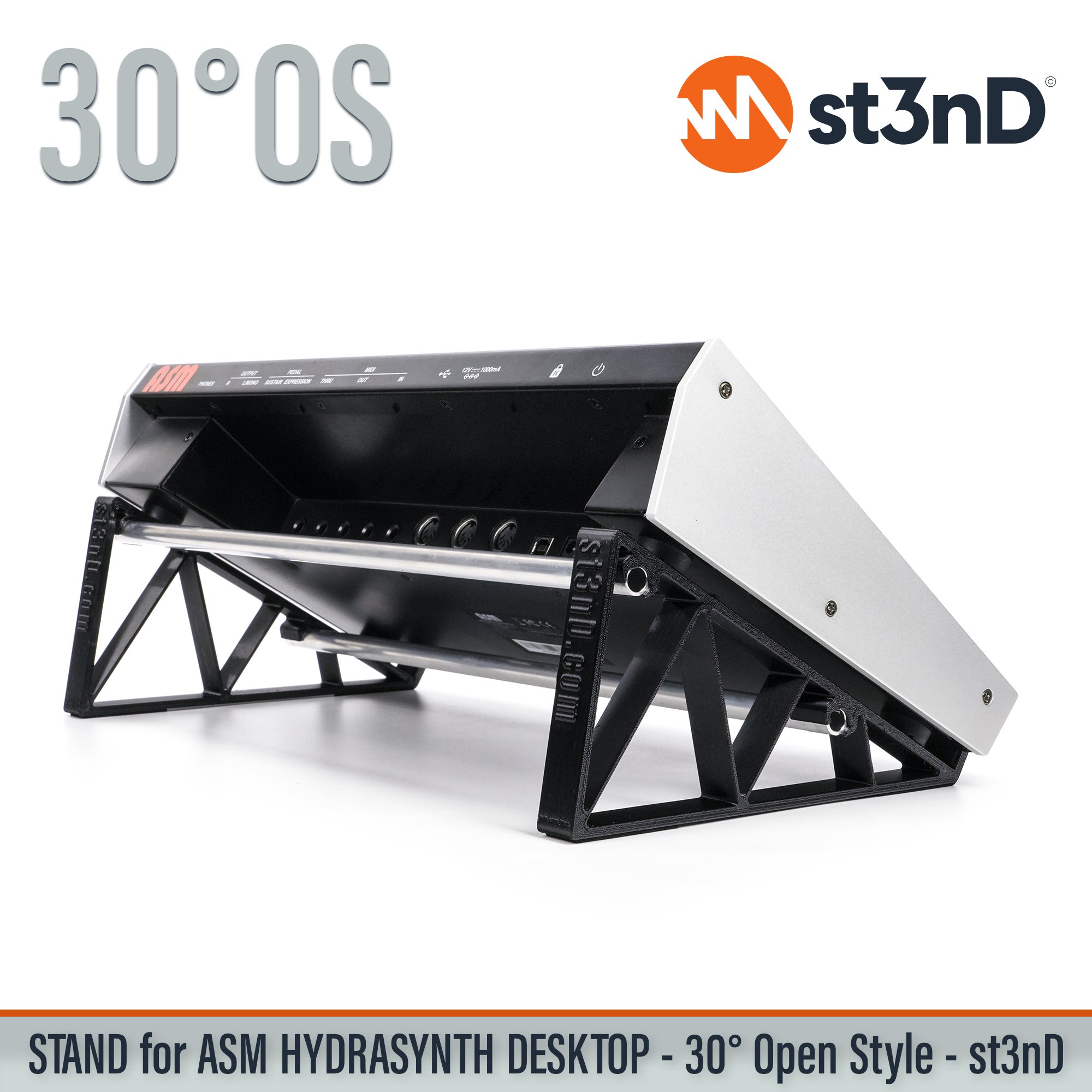 ASM HYDRASYNTH DESKTOP digital synth portable semi modular st3nD stable stand strong sturdy tilted
