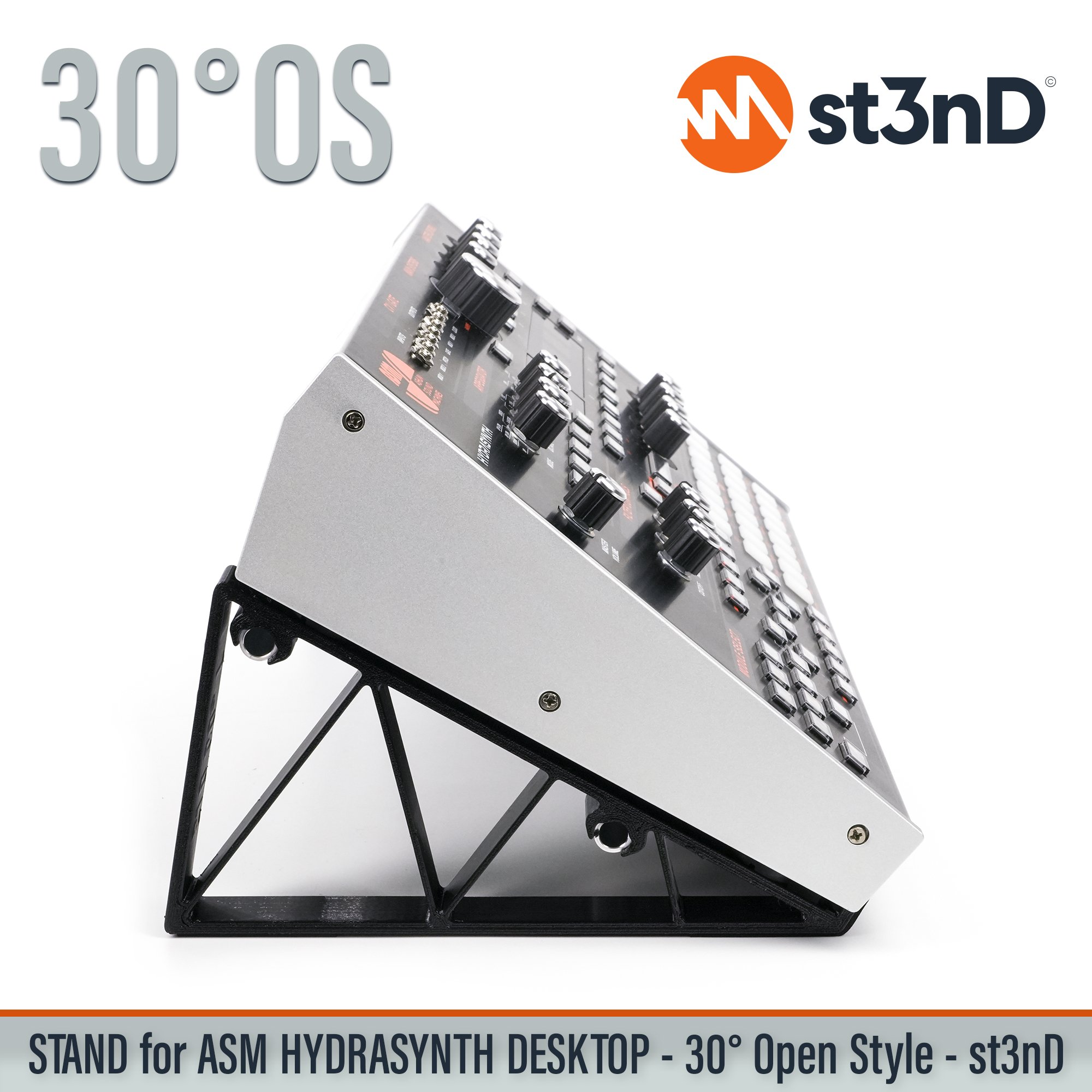 ASM HYDRASYNTH DESKTOP digital synth portable semi modular st3nD stable stand strong sturdy tilted