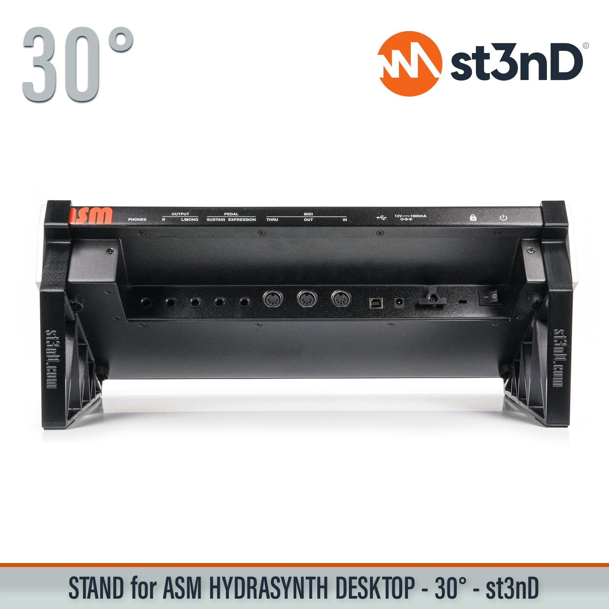 ASM HYDRASYNTH DESKTOP digital synth portable semi modular st3nD stable stand strong sturdy tilted