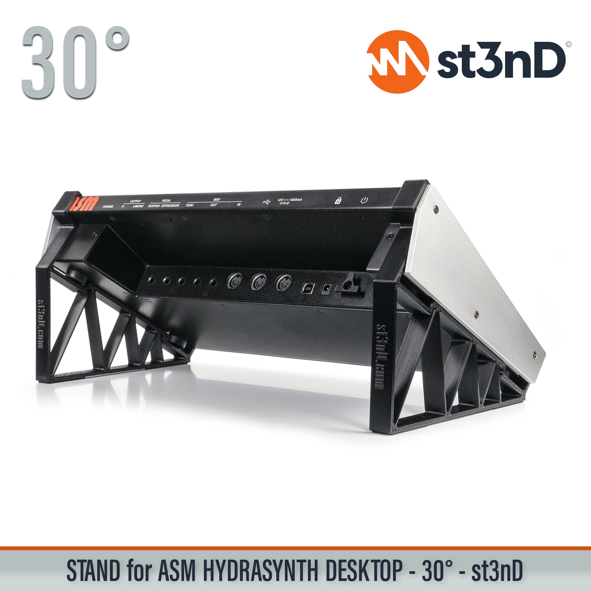 ASM HYDRASYNTH DESKTOP digital synth portable semi modular st3nD stable stand strong sturdy tilted