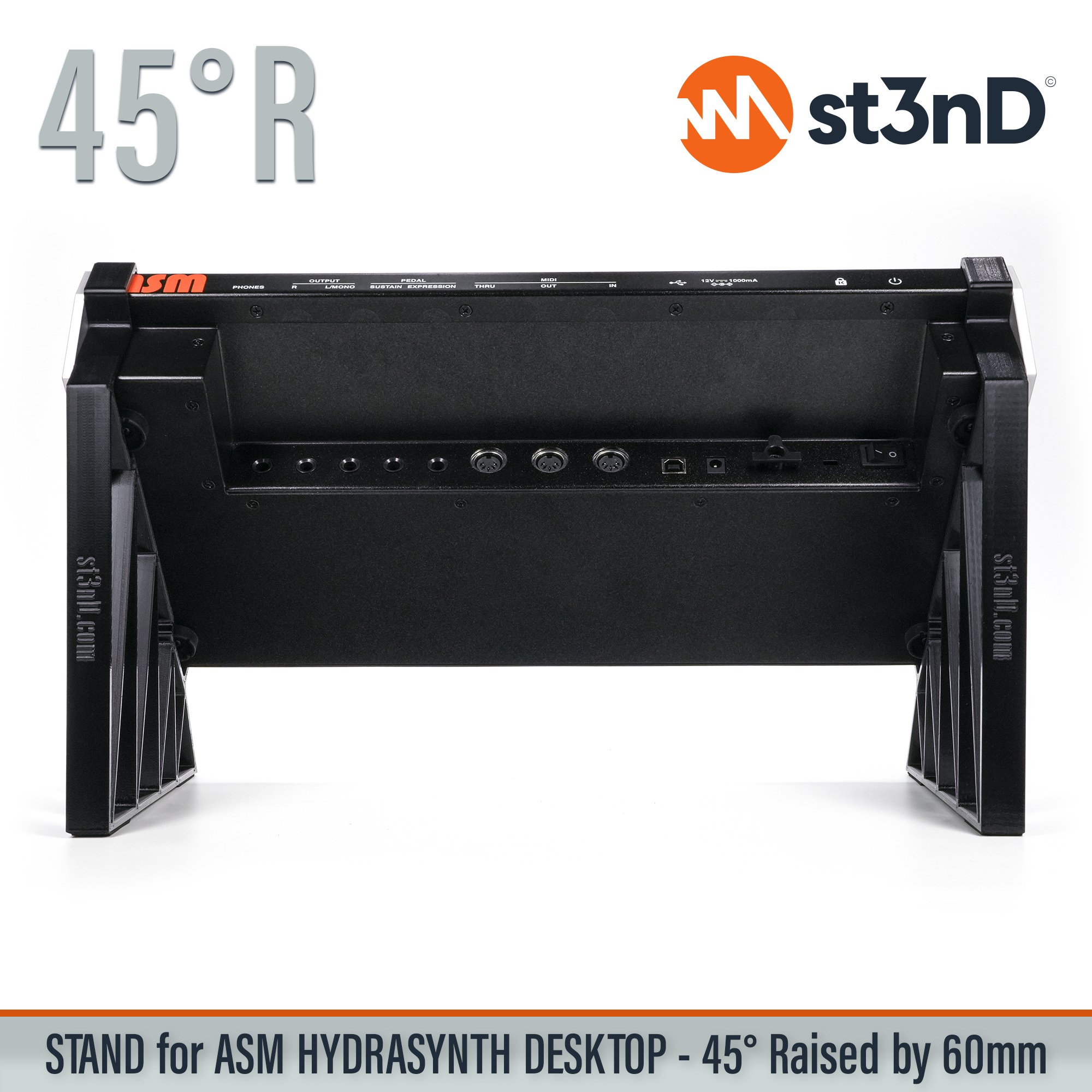 ASM HYDRASYNTH DESKTOP digital synth portable semi modular st3nD stable stand strong sturdy tilted