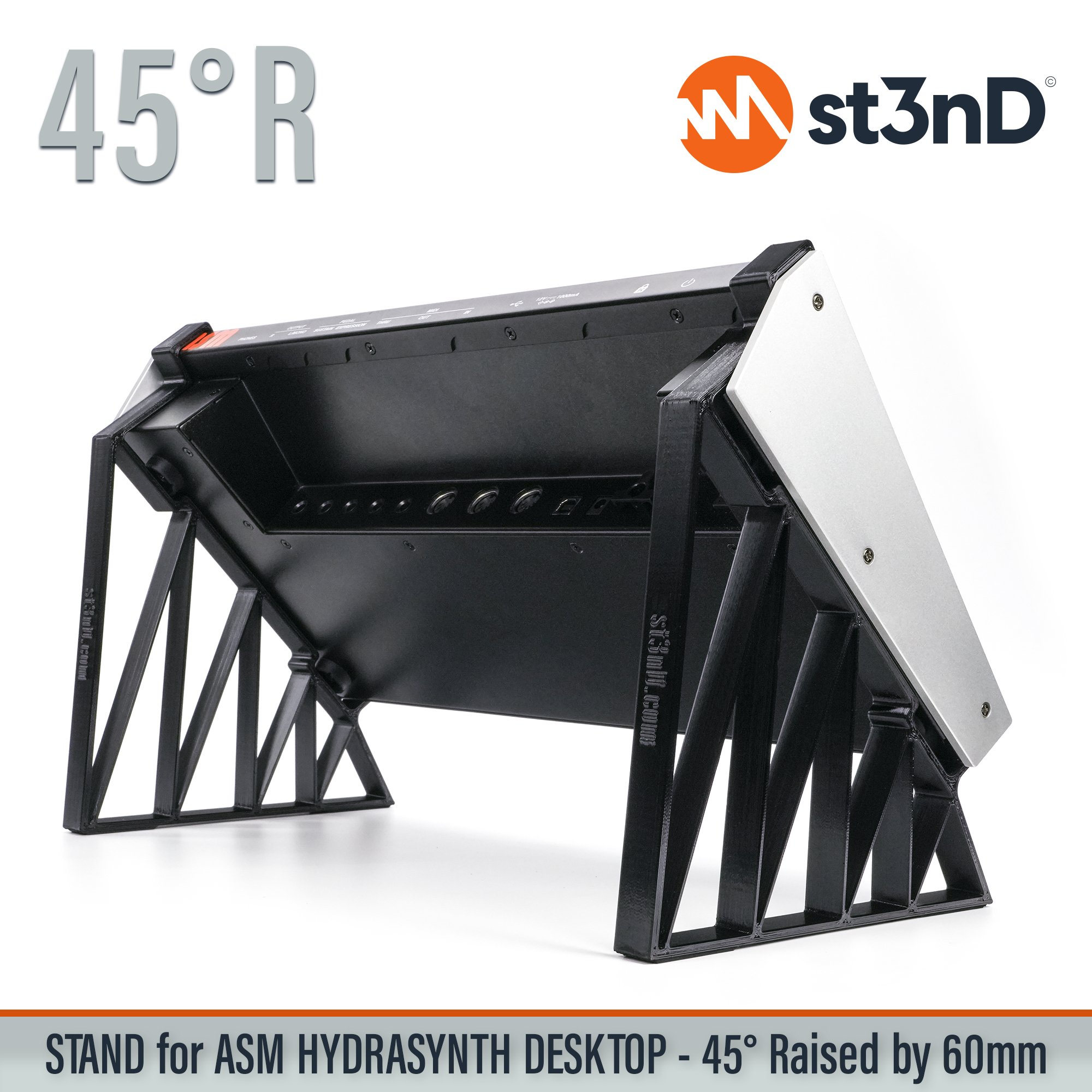 ASM HYDRASYNTH DESKTOP digital synth portable semi modular st3nD stable stand strong sturdy tilted
