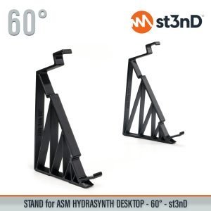Close-up of the legs of the st3nD 3D printed stand for ASM Hydrasynth Desktop, 60 degree
